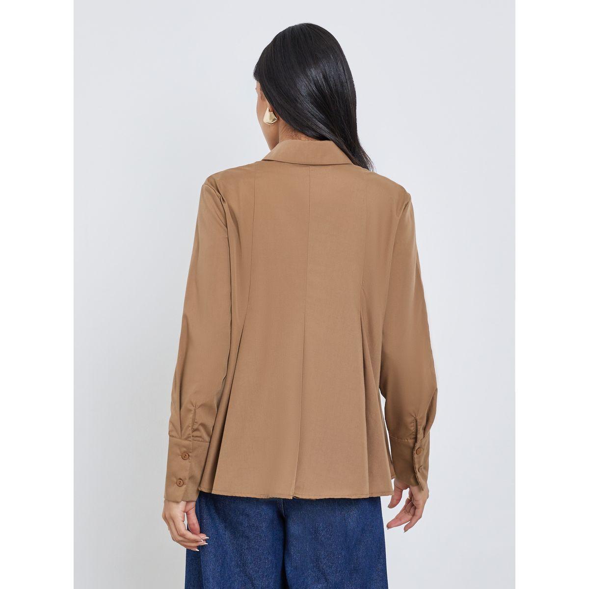 بلوزة واسعة بكسرات مع أكمام طويلة-women-clothing-shirtsandblouses-shirts-image-4