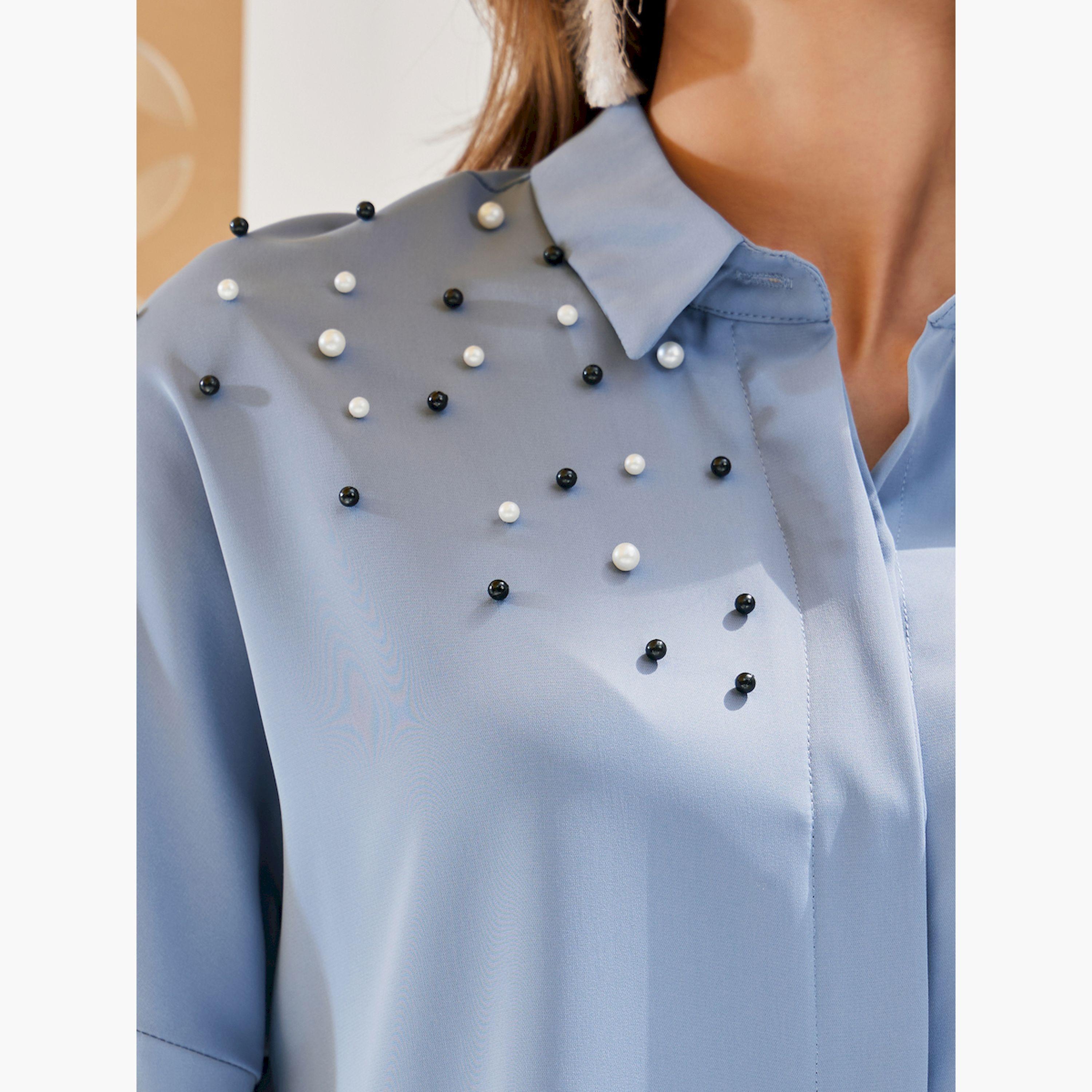 Styli Embellished Spread Collar Regular Fit Shirt-women-clothing-shirtsandblouses-shirts-image-4