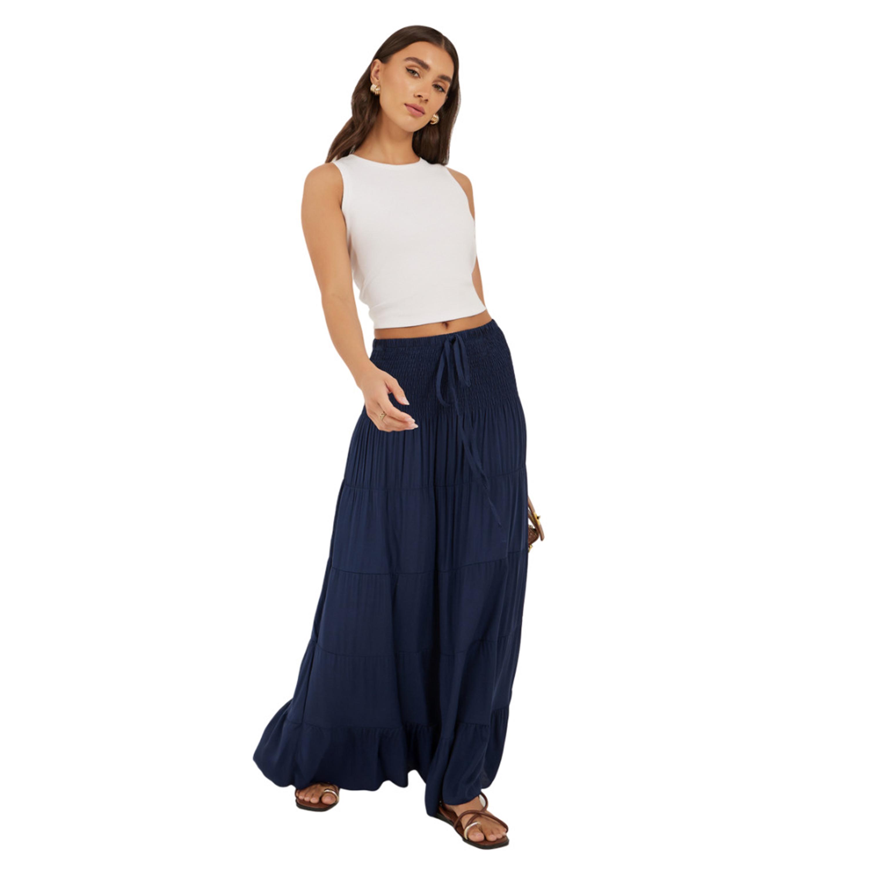 ستايلي -  فستان ماكسي على شكل حرف A متعدد الطبقات-women-clothing-bottoms-skirts-image-1