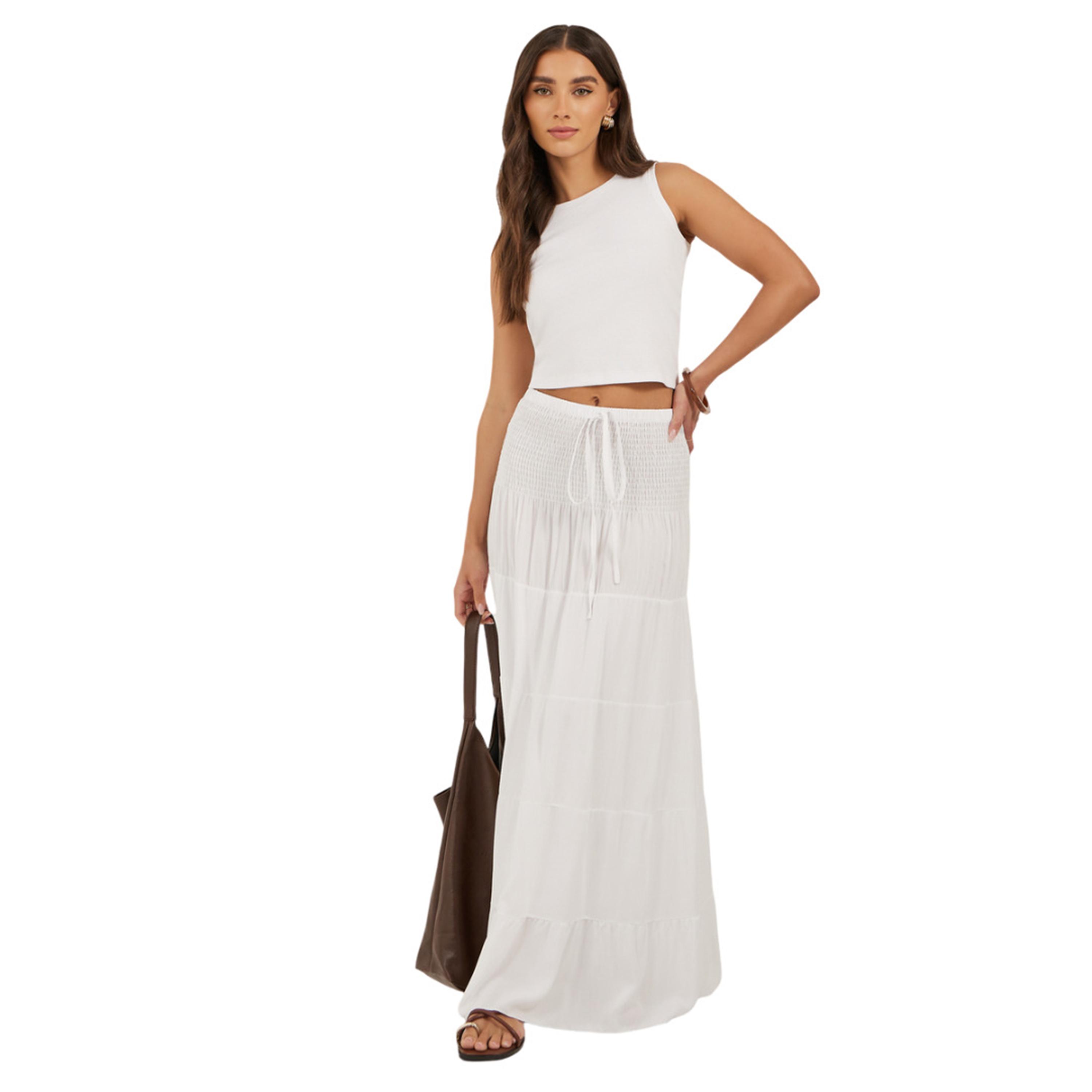 ستايلي -  فستان ماكسي على شكل حرف A متعدد الطبقات-women-clothing-bottoms-skirts-image-1