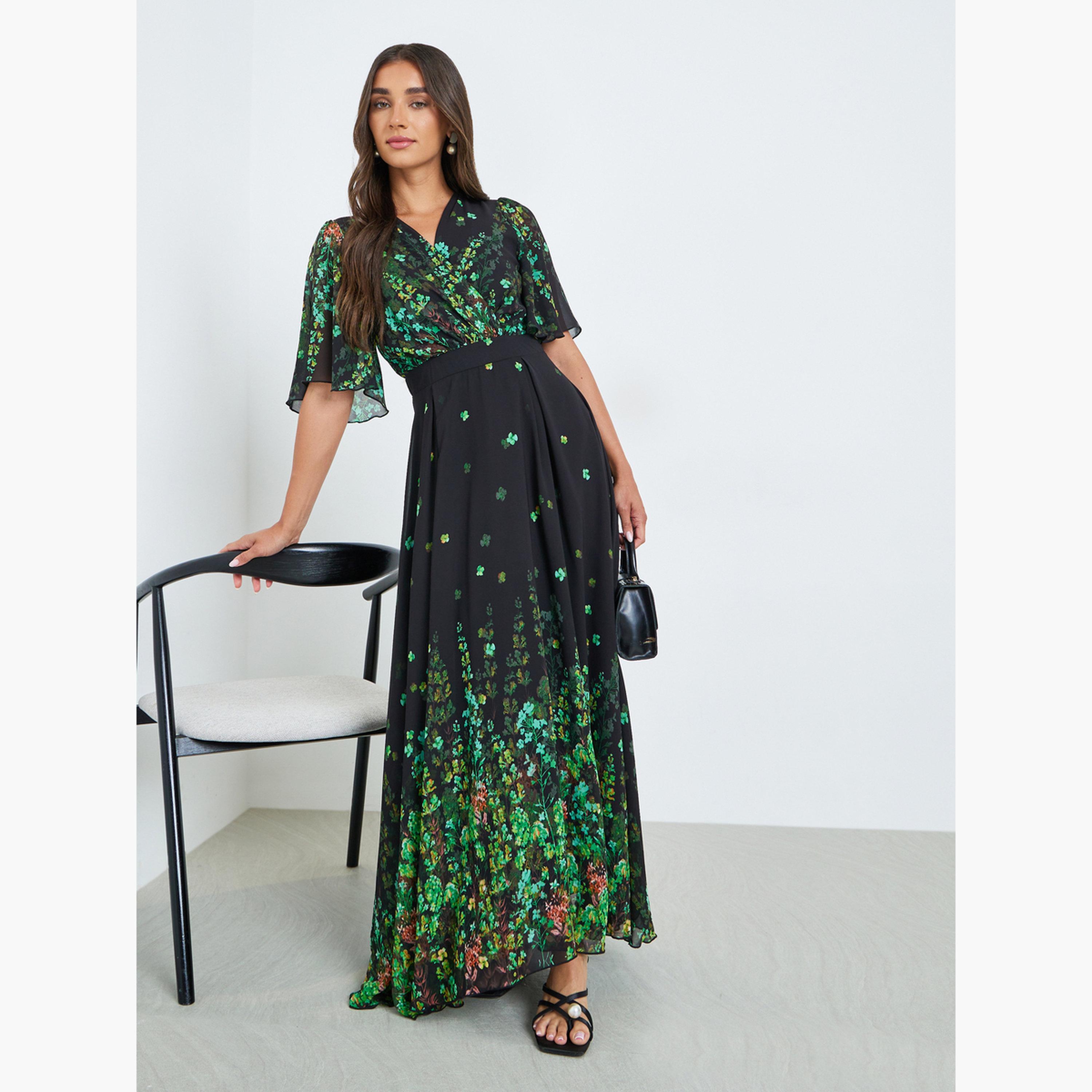 فستان طويل بطبعة زهور وتصميم مريح-women-clothing-dresses-image-2