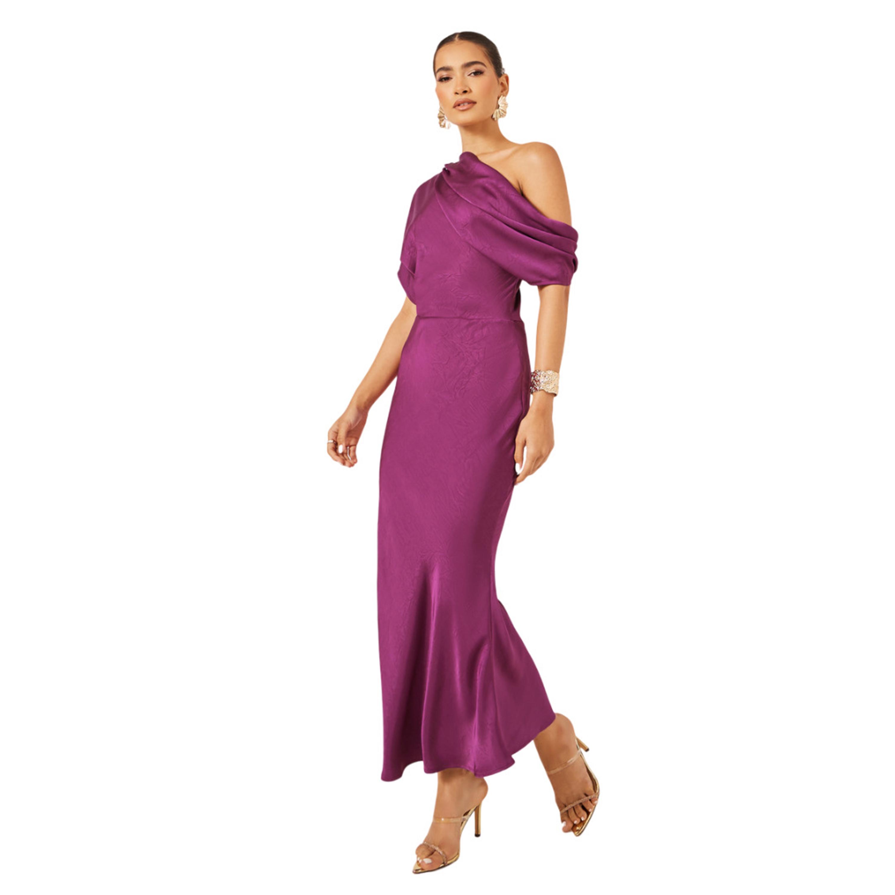ستايلي -  فستان ماكسي حورية البحر بأكمام واحدة-women-clothing-dresses-image-1