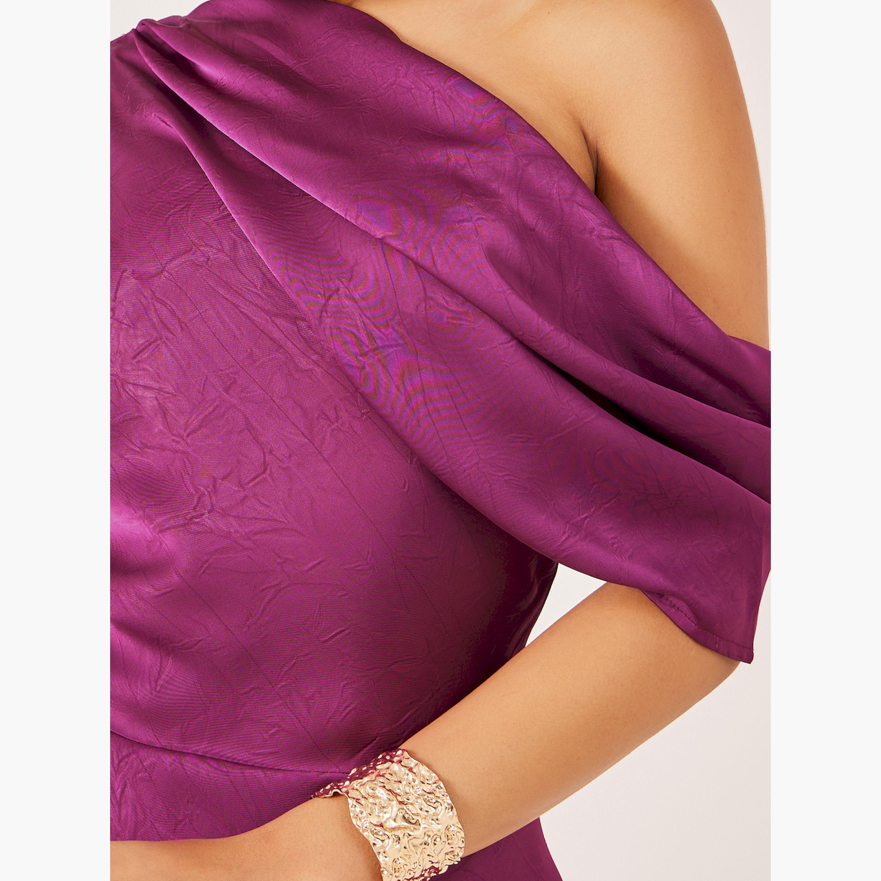 ستايلي -  فستان ماكسي حورية البحر بأكمام واحدة-women-clothing-dresses-image-4