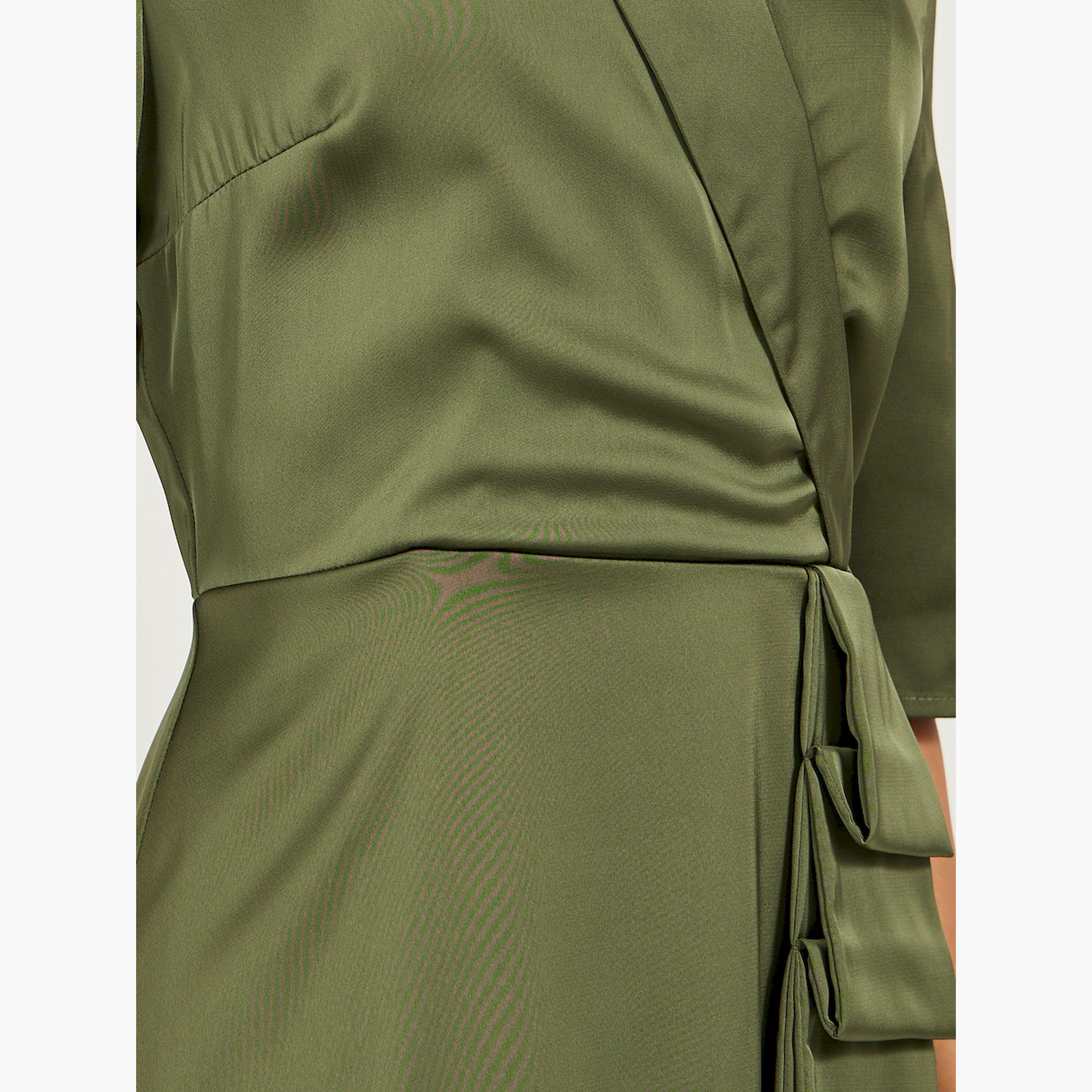 ستايلي - فستان متوسط الطول بأكمام قصيرة وبليزر-women-clothing-dresses-image-4