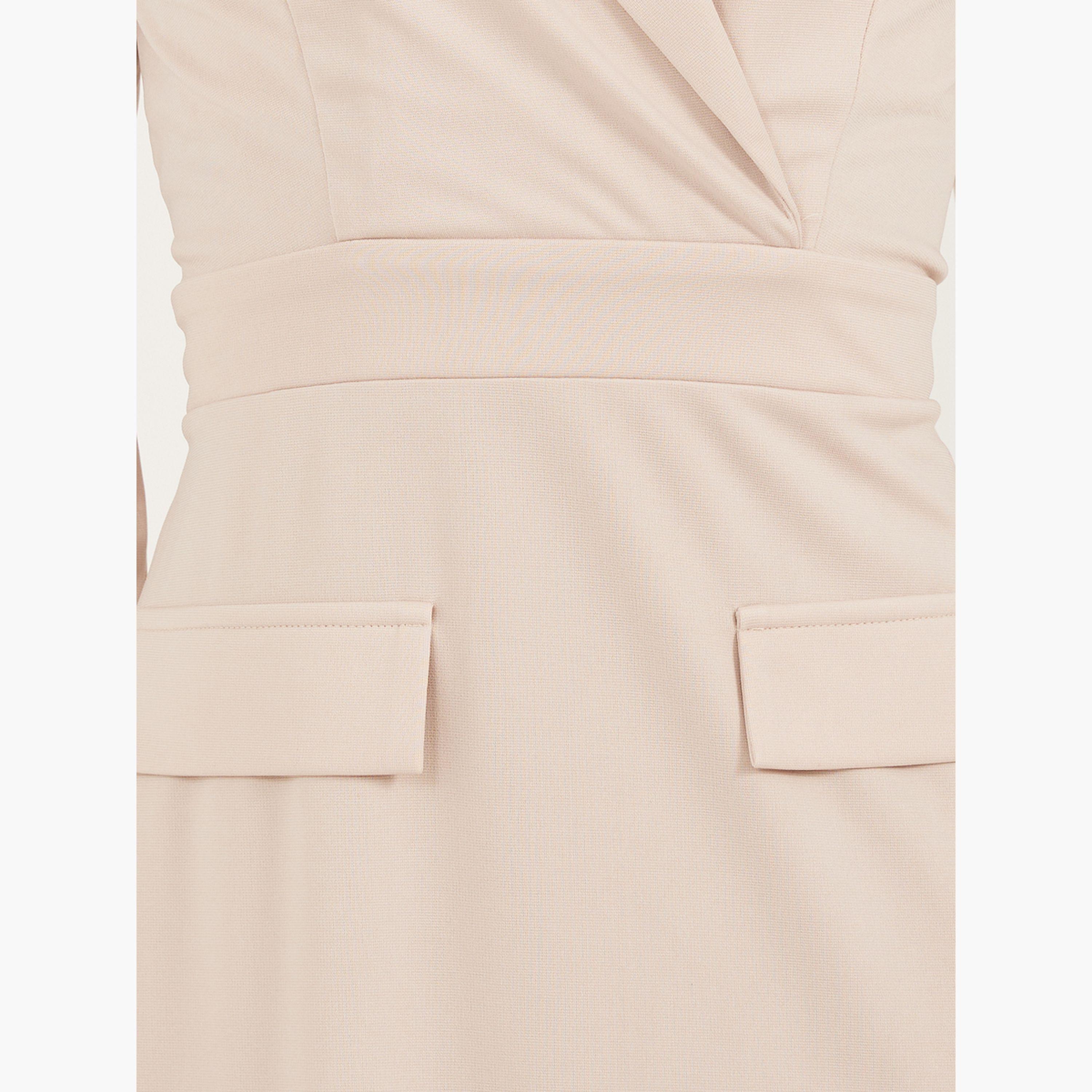 ستايلي - فستان متوسط الطول بأكمام طويلة وبليزر-women-clothing-dresses-image-4