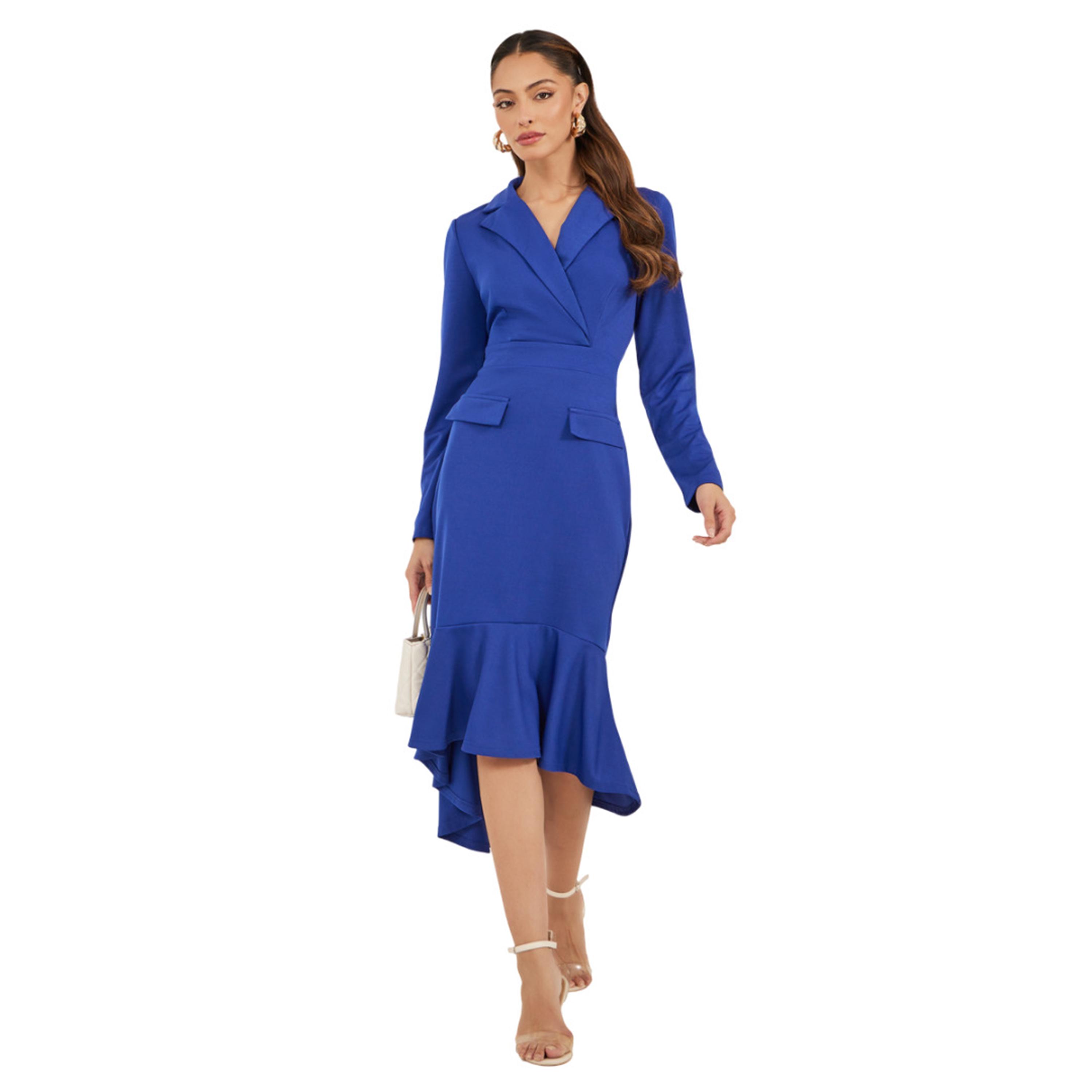 Styli Plain Long Sleeves Blazer Midi Dress-women-clothing-dresses-image-1