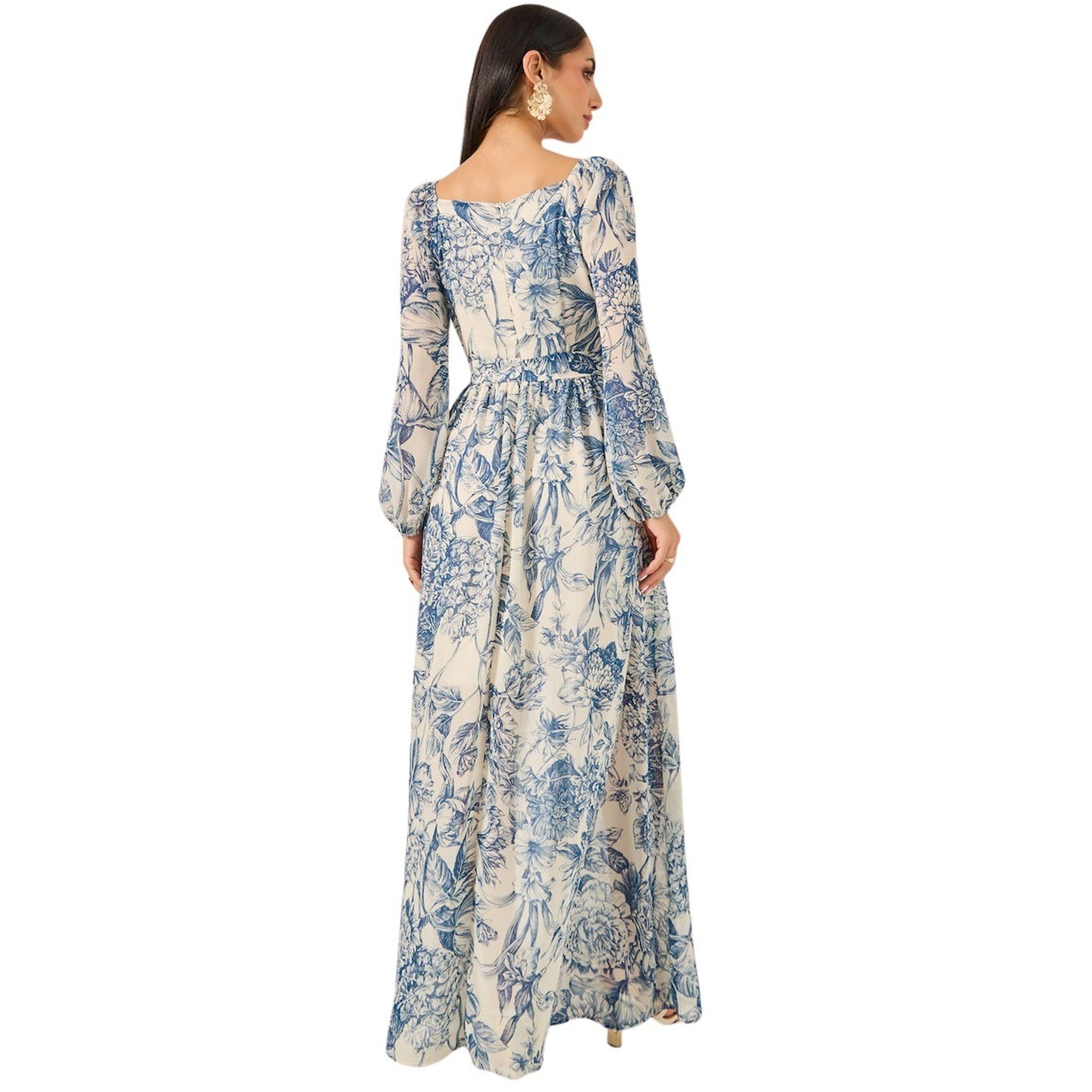 ستايلي - فستان ماكسي بطبعة زهور بأكمام طويلة وقصّة A-women-clothing-dresses-image-5