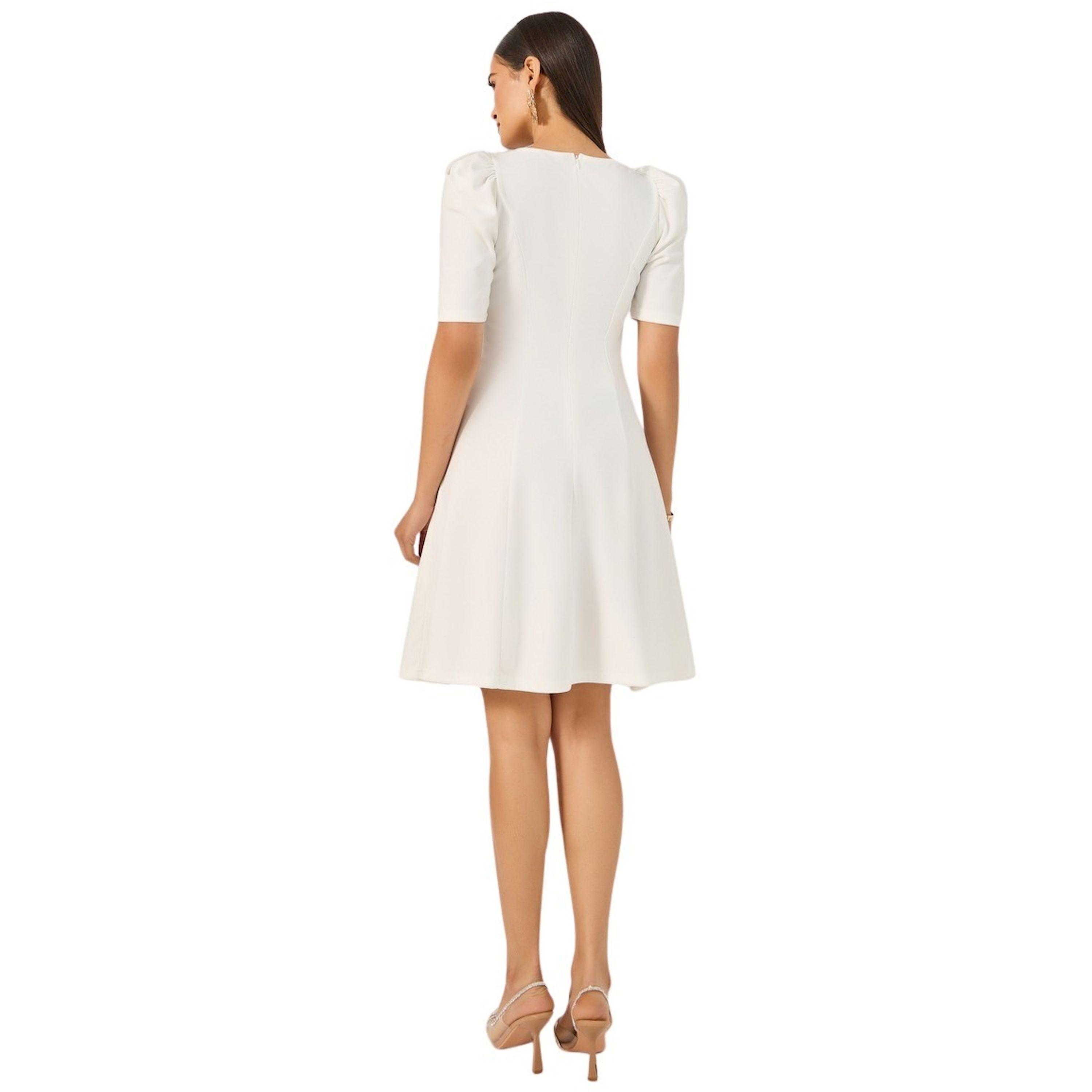 ستايلي - فستان قصير بقصة حرف A وأكمام منتفخة وتفاصيل كورسيج-women-clothing-dresses-image-5