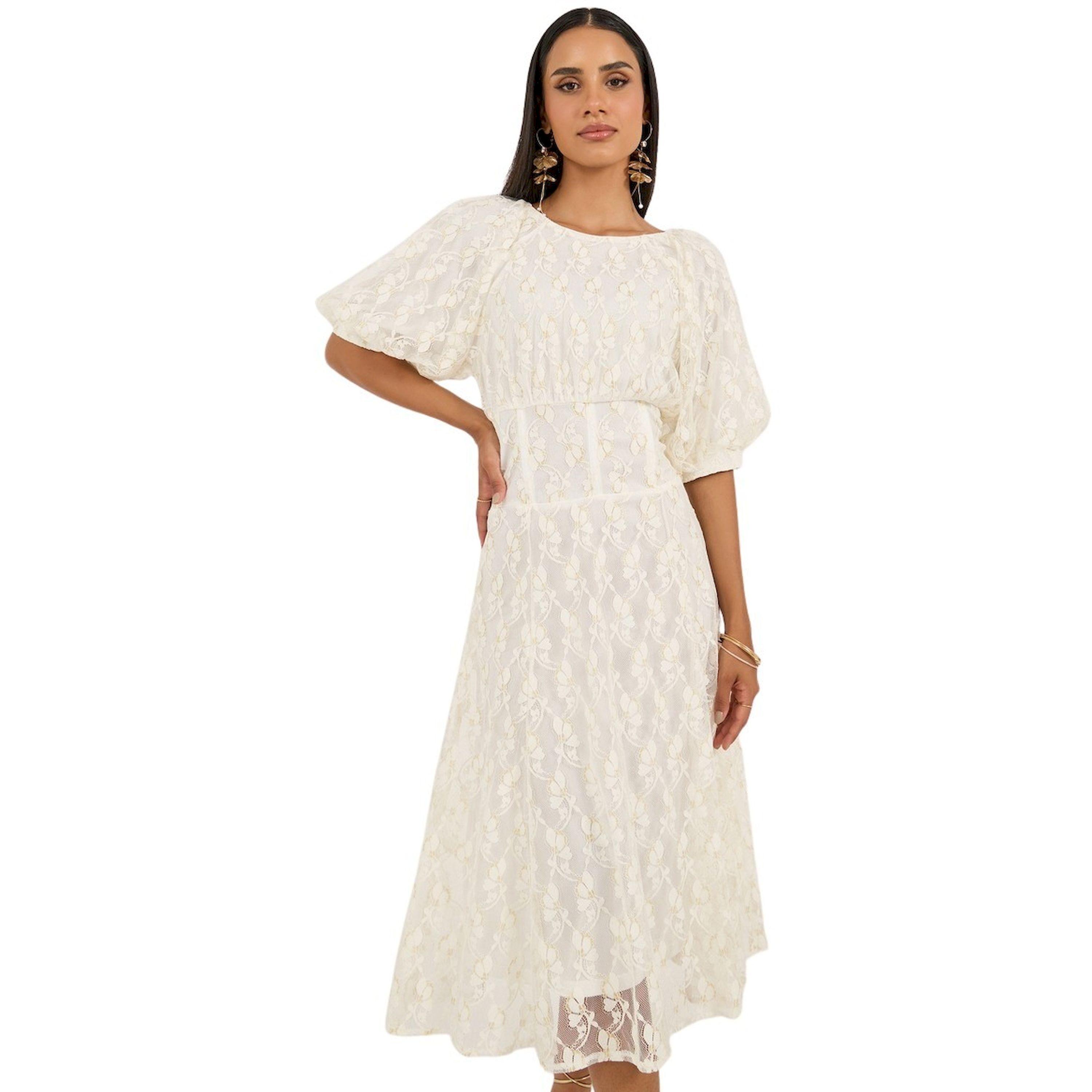 ستايلي - فستان ميدي دانتيل بأكمام منفوخة-women-clothing-dresses-image-3
