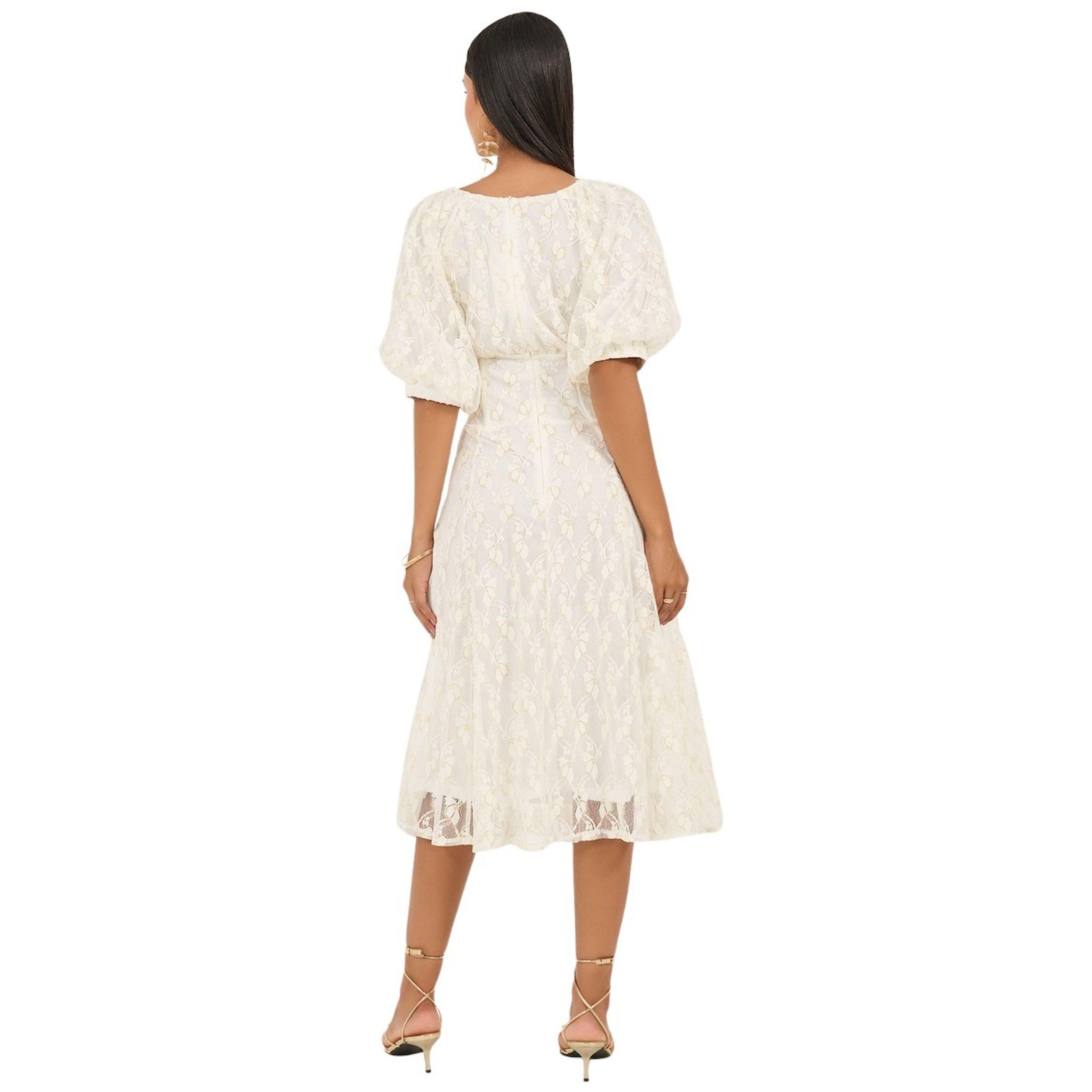 ستايلي - فستان ميدي دانتيل بأكمام منفوخة-women-clothing-dresses-image-5