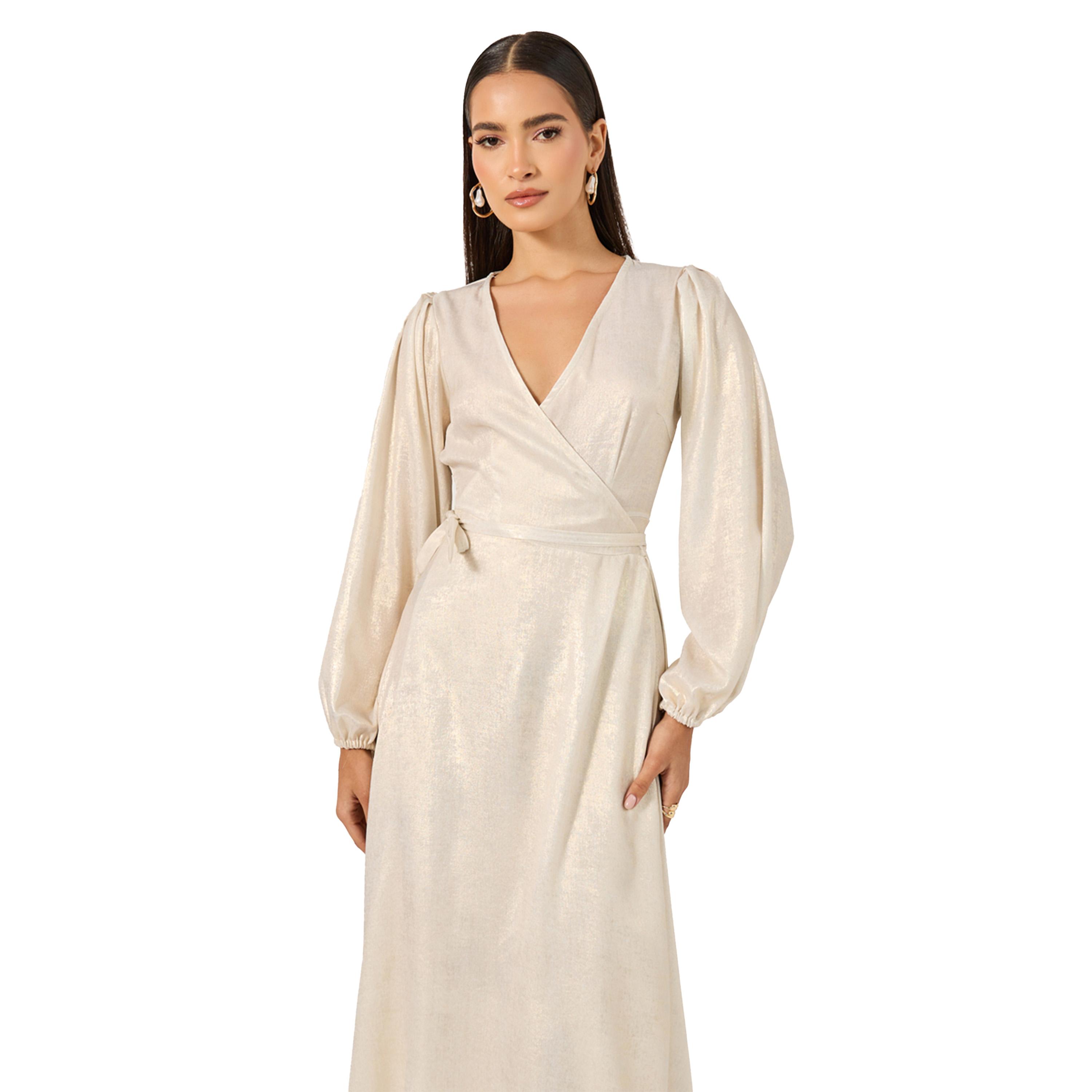 Styli Foil Print Long Sleeves Wrap Midi Dress-women-clothing-dresses-image-3