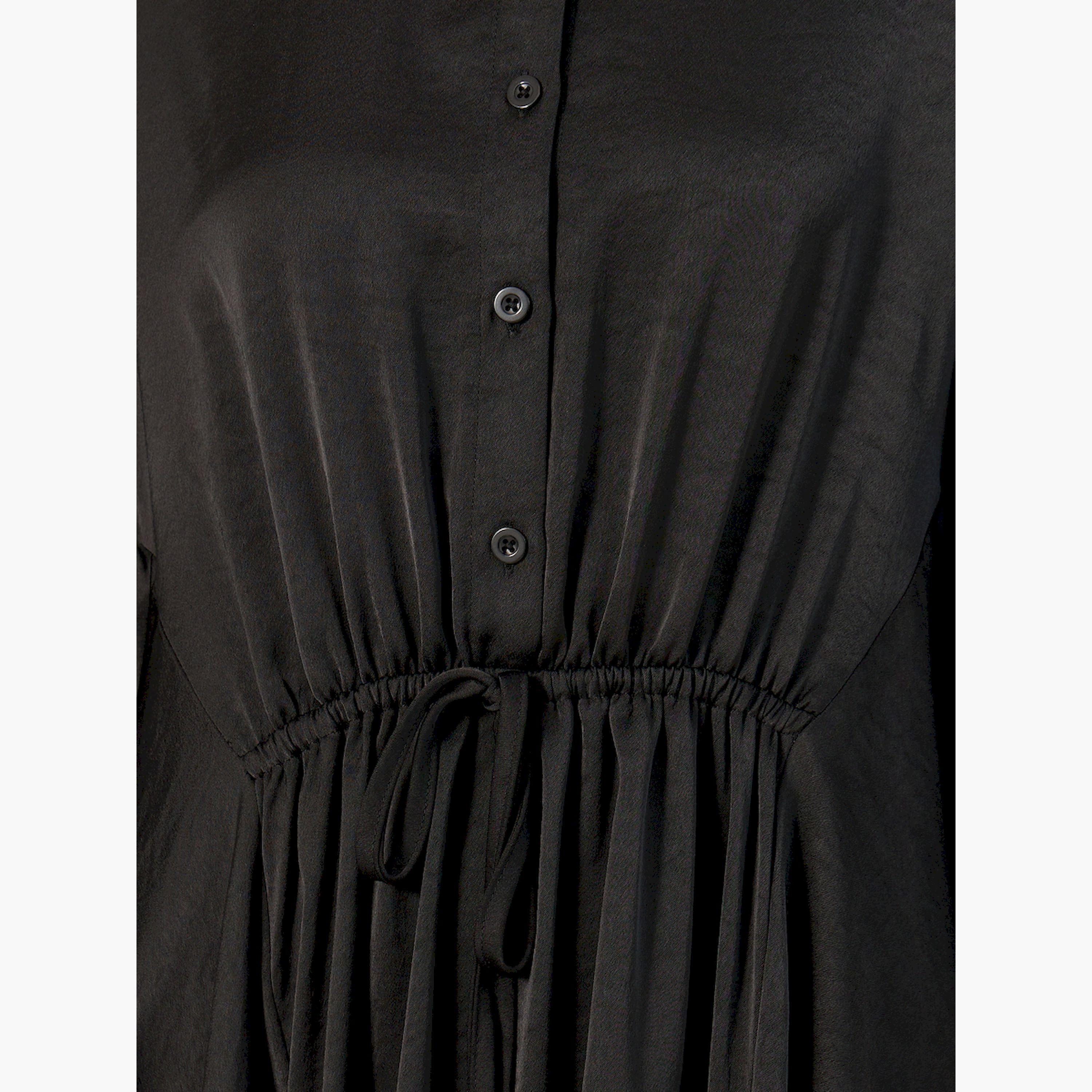 Styli Ruched Waist Buttoned Shirt Midi Dress-women-clothing-dresses-image-4