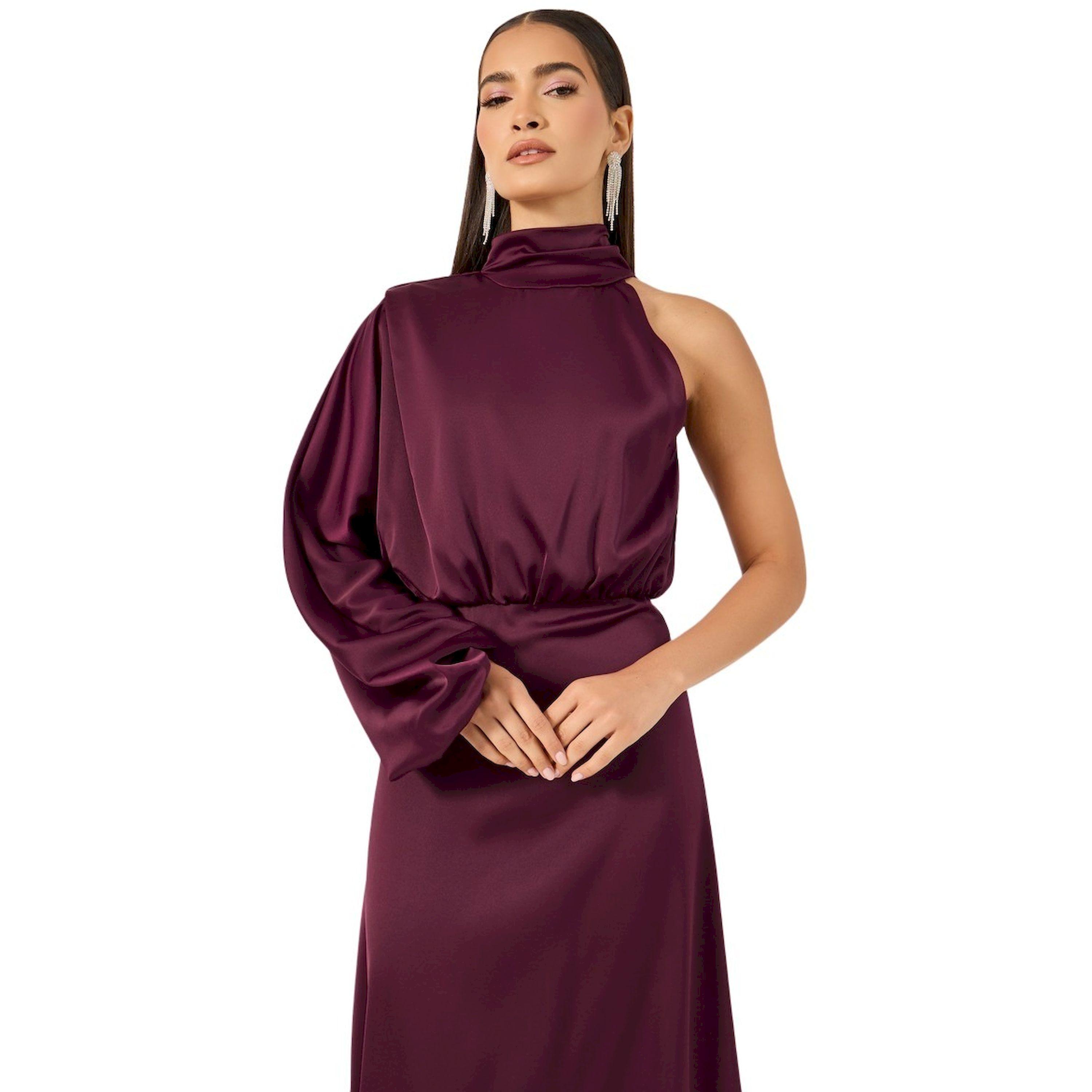 ستايلي - فستان متوسط الطول بكتف واحد على شكل حرف A-women-clothing-dresses-image-3