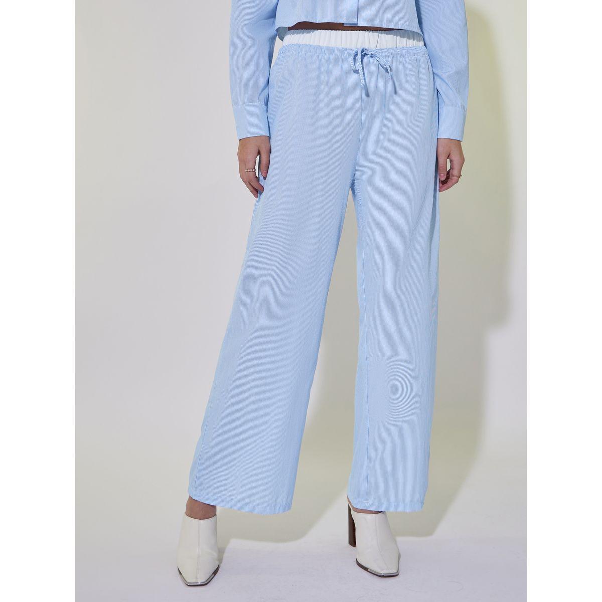 Take Two Striped Crop Shirt and Straight Leg Pants Co-Ords-women-clothing-coordsets-image-4