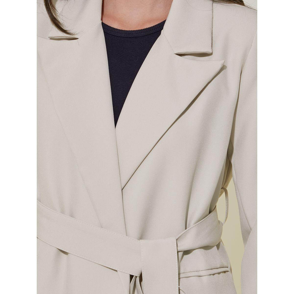 Styli Solid Belt Detail Longline Blazer with Pocket-women-clothing-coatsandjackets-blazers-image-4