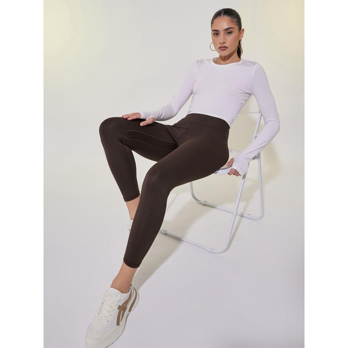 ليقنز سادة قصير بخصر مطاطي-women-clothing-bottoms-leggings-image-5