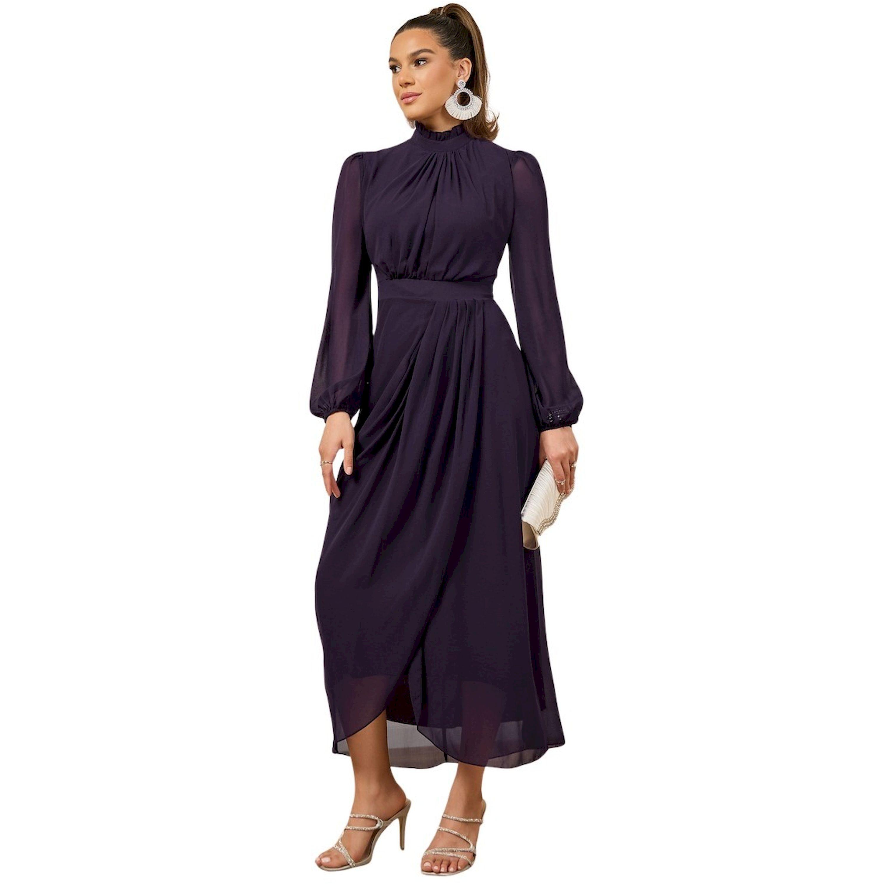 ستايلي - فستان ماكسي تصميم ملفوف ومطوي سادة-women-clothing-dresses-image-1