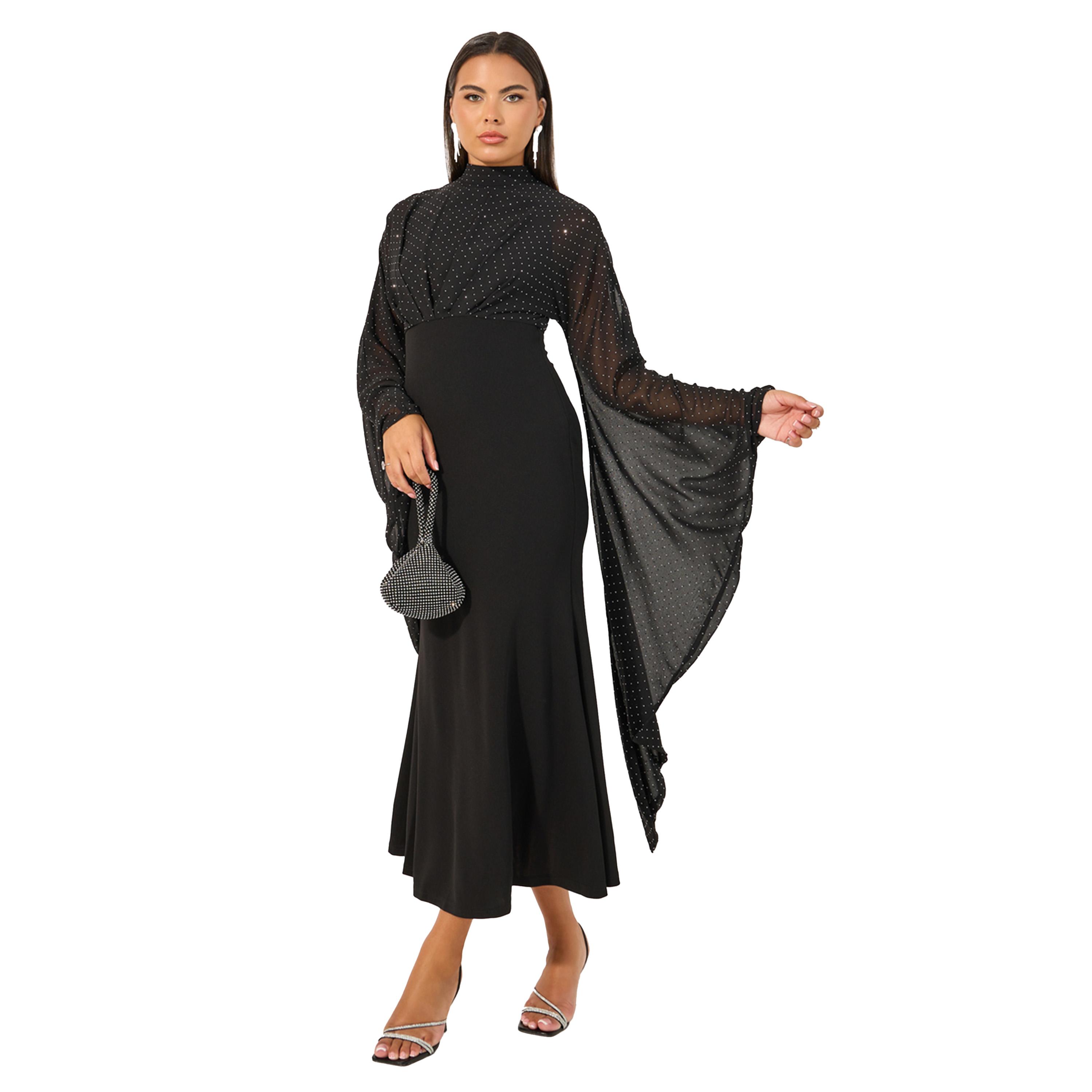 Styli Embellished Long Sleeves Mermaid Maxi Dress-women-clothing-dresses-image-3