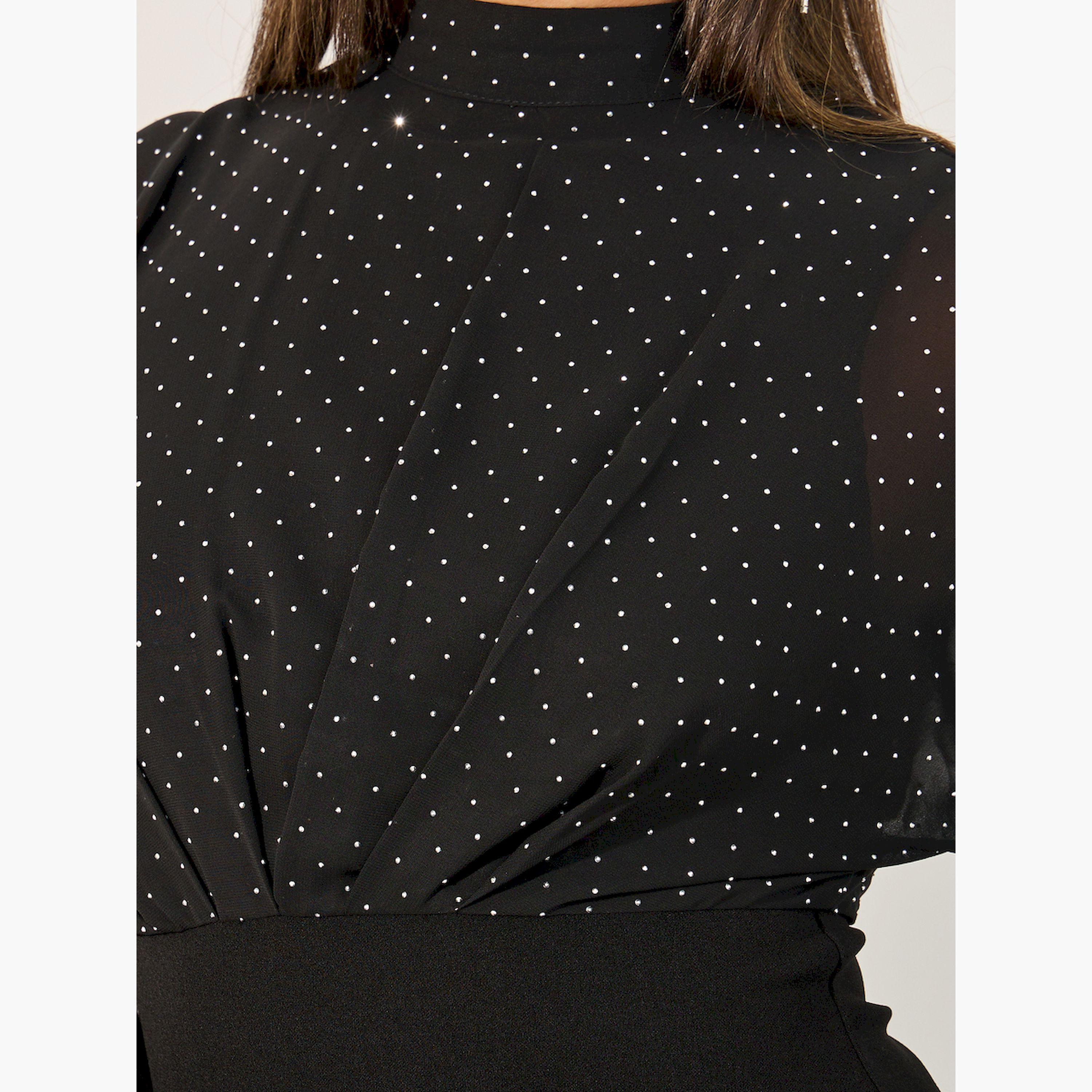 Styli Embellished Long Sleeves Mermaid Maxi Dress-women-clothing-dresses-image-5