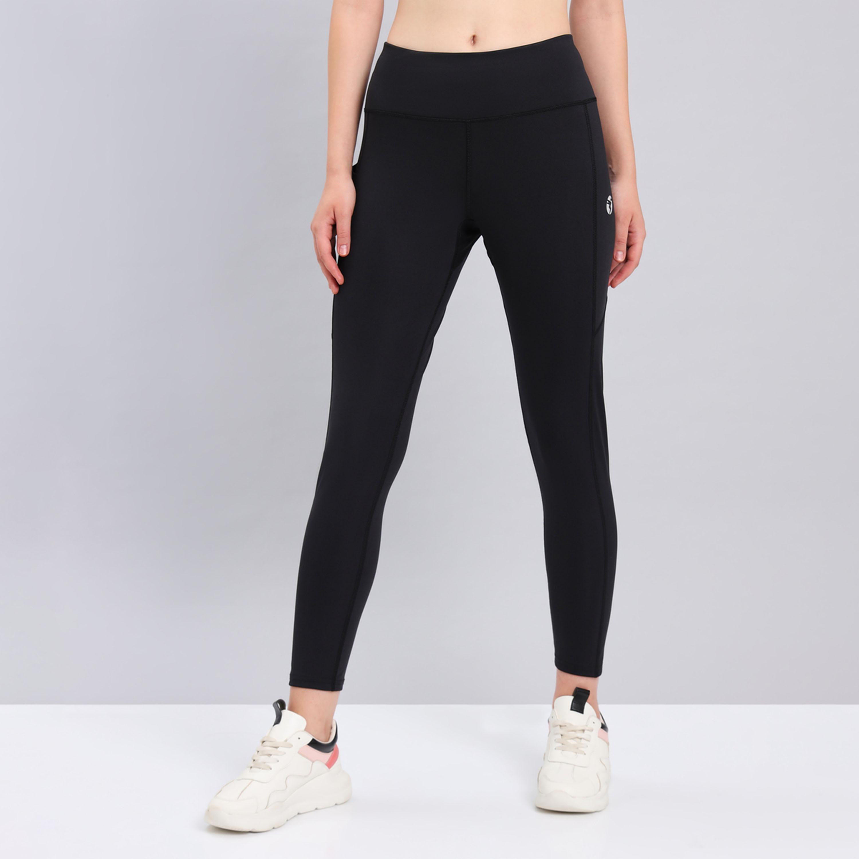 تكنو سبورت × ستايلي - ليقنز بخياطة مكشوفة وطبعة شعار-women-clothing-sportswearandactivewear-bottoms-image-6