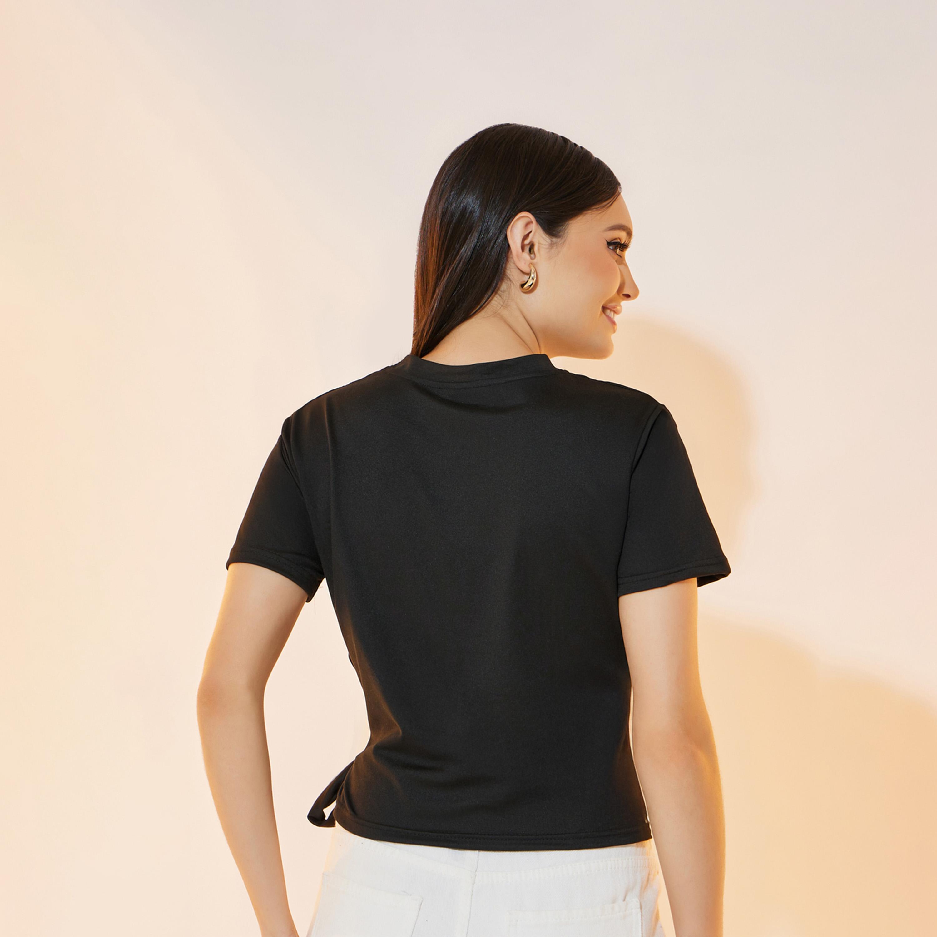 Take Two Solid Round Neck Wrap Front Top-women-clothing-shirtsandblouses-blouses-image-4