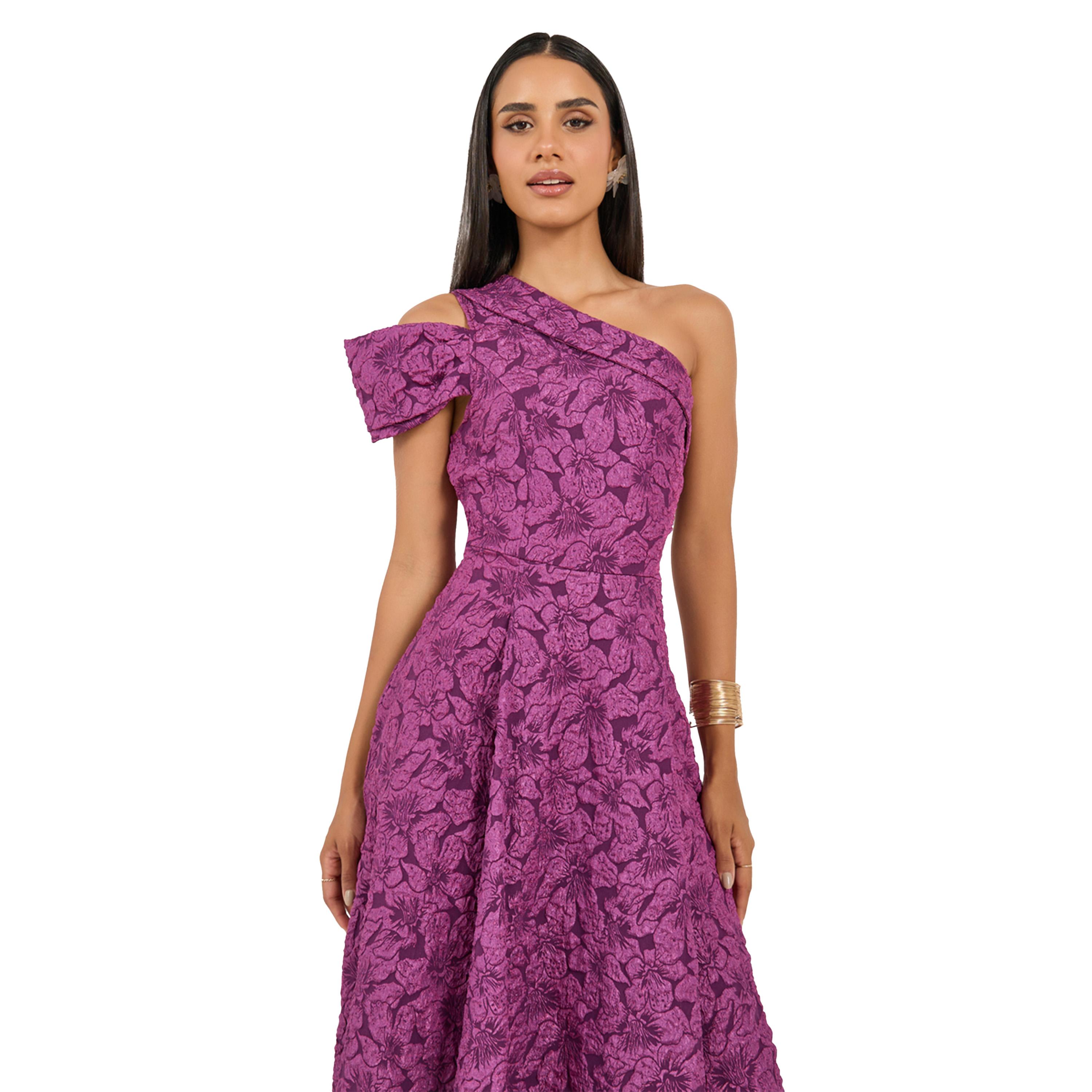 Styli Printed One Shoulder Neck A-Line Maxi Dress-women-clothing-dresses-image-3