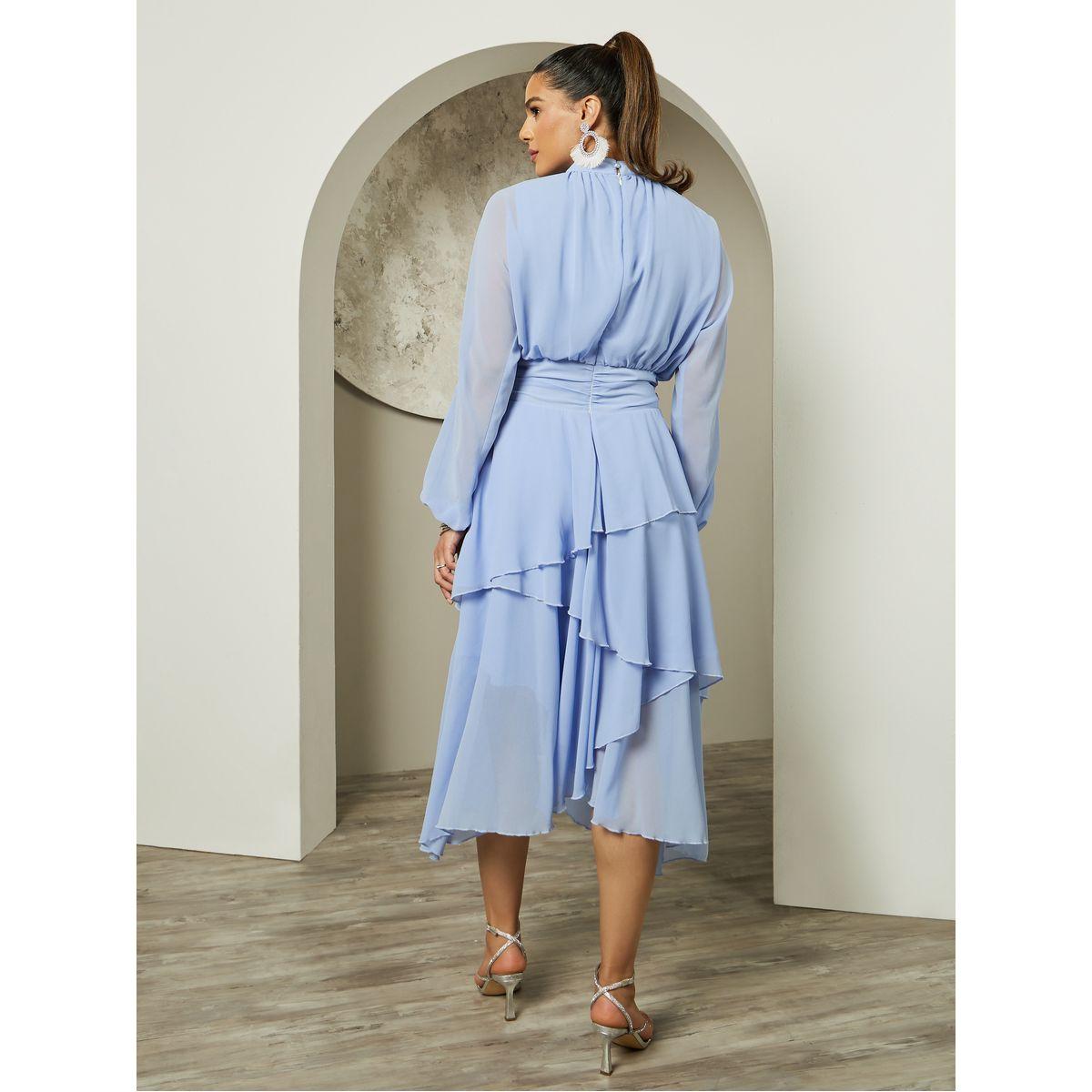 Styli Women Elegant Plain Long Sleeves A-Line Maxi Dress-women-clothing-dresses-image-5