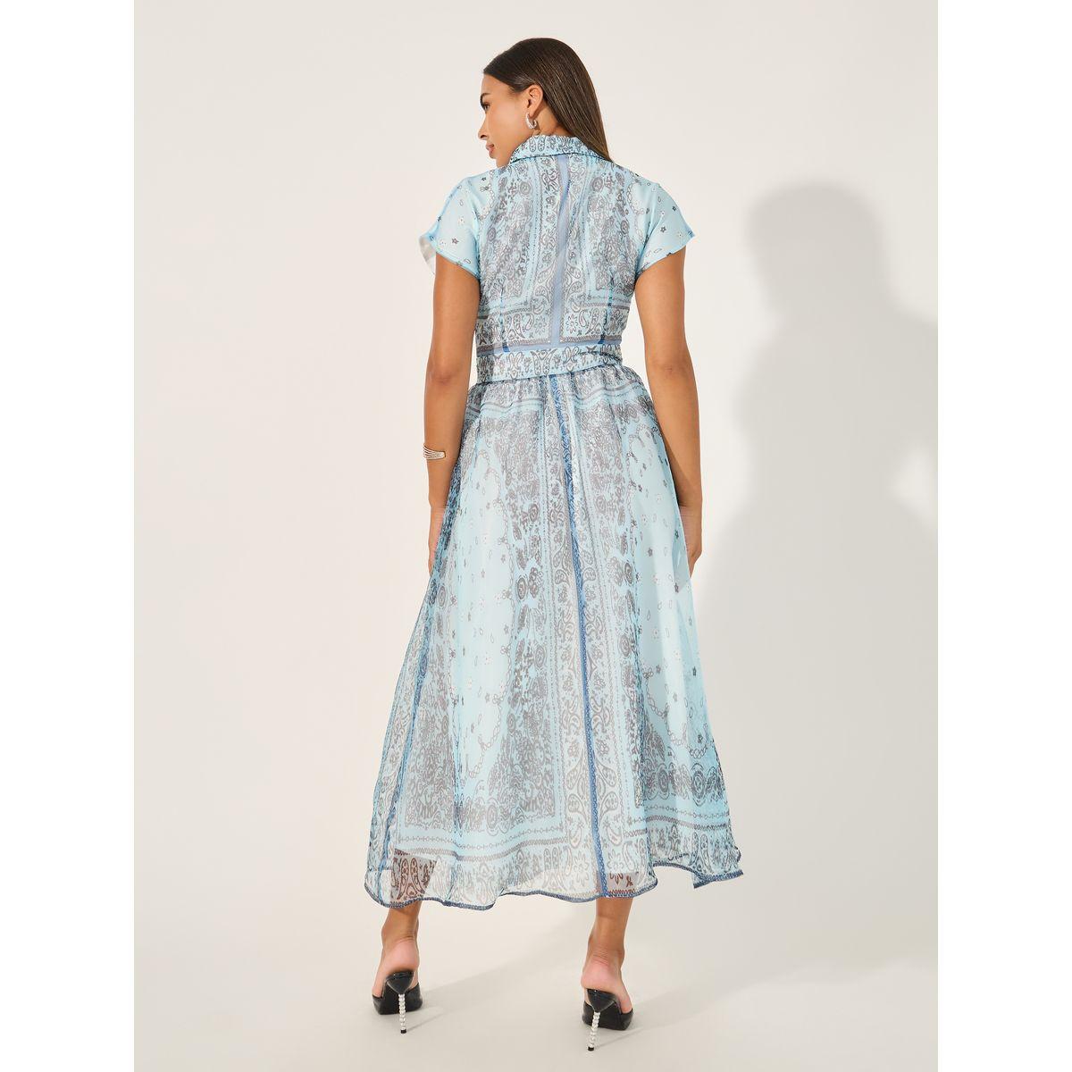 فستان بطبعة بيزلي وأكمام قصيرة-women-clothing-dresses-image-5