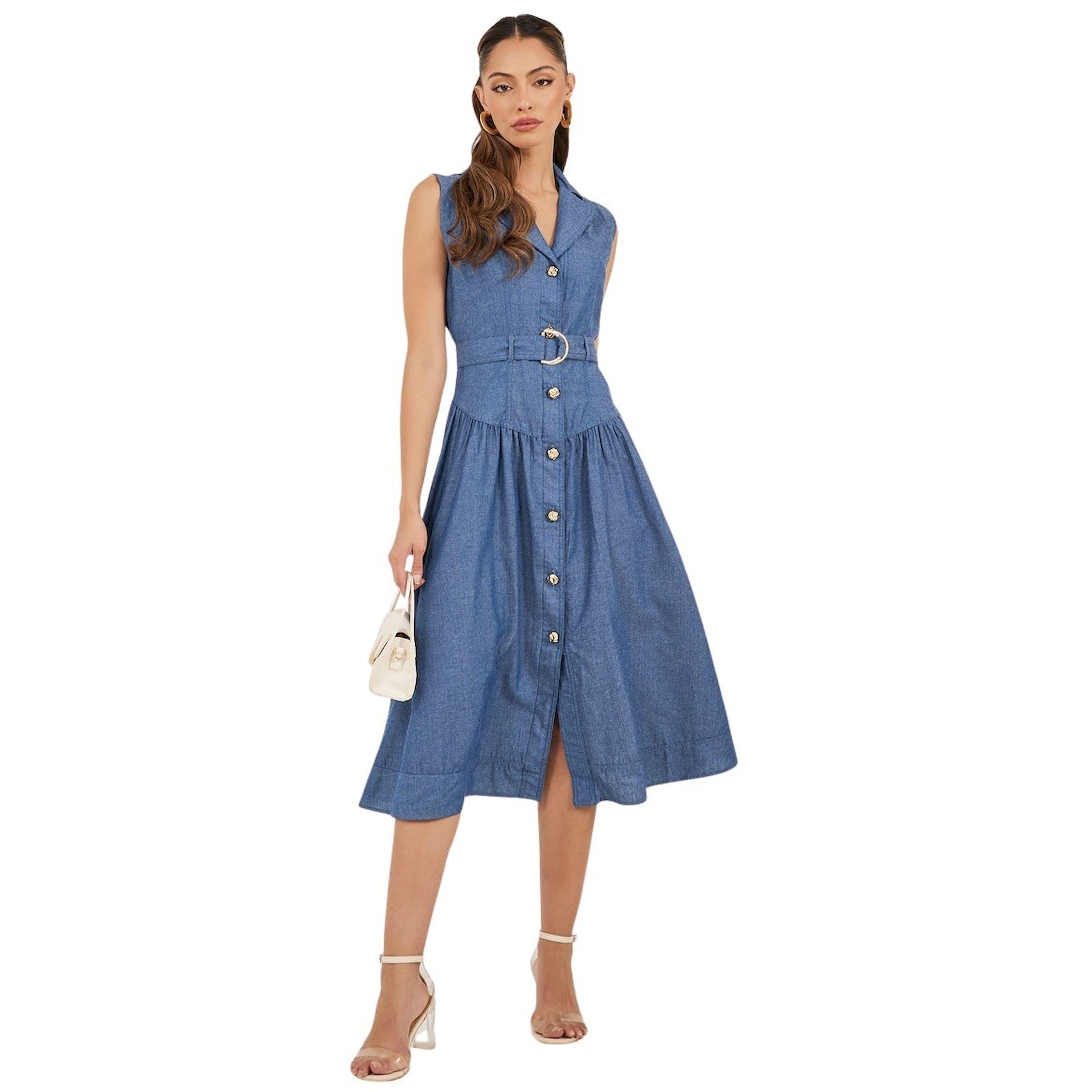 Styli Plain Sleeveless Shirt Midi Dress-women-clothing-dresses-image-1