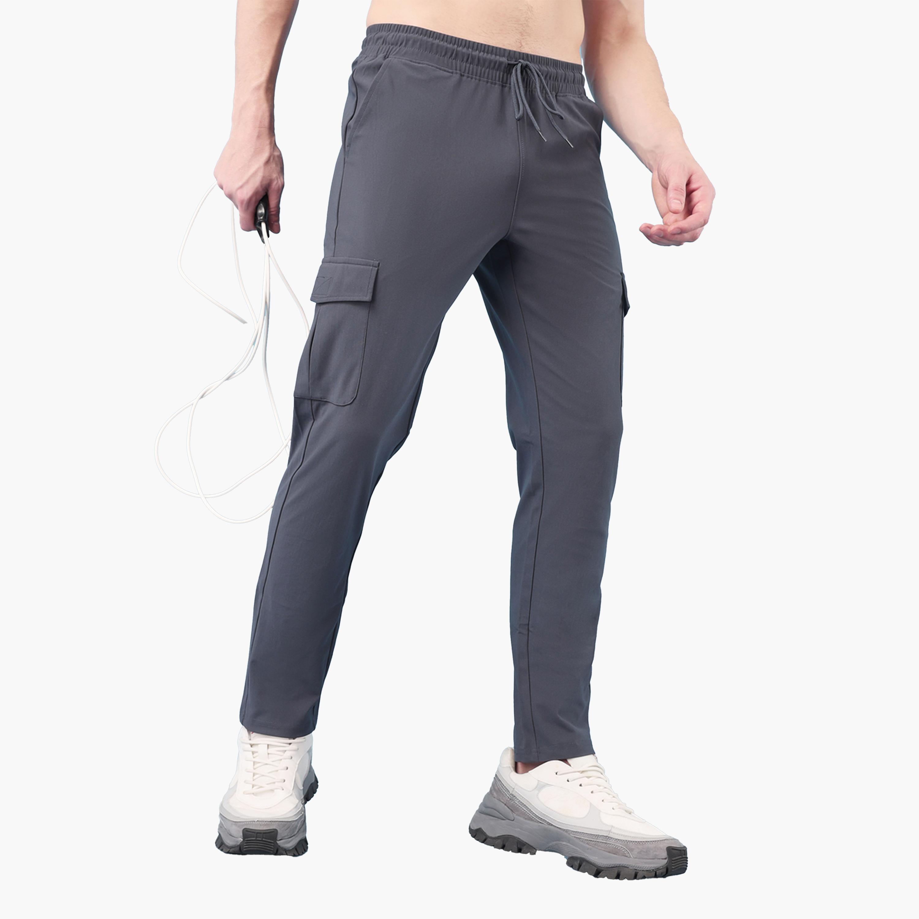 Technosport X Styli Solid 4-Way Stretch Cargo Track Pants-men-clothing-sportswearandactivewear-bottoms-joggers-image-1