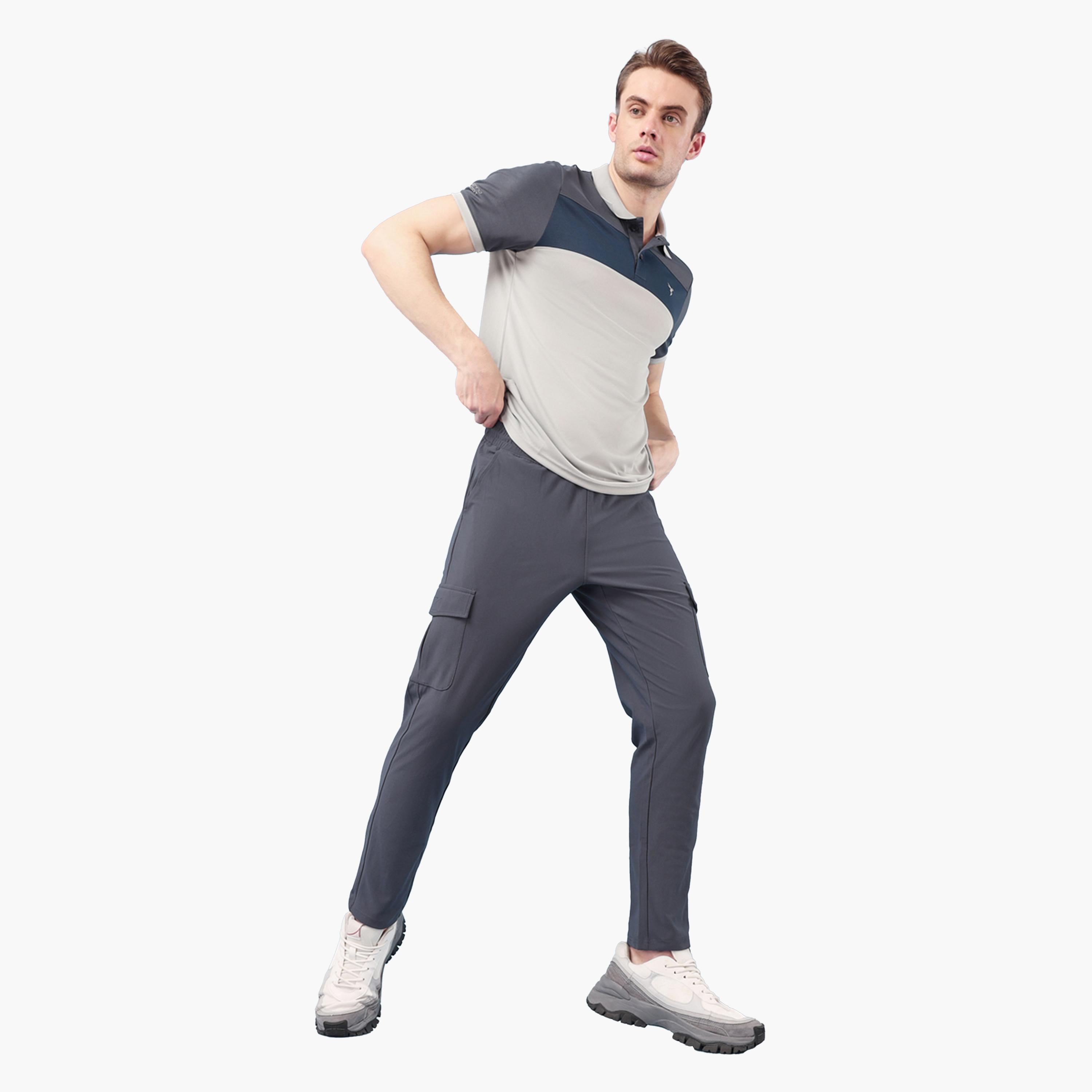 Technosport X Styli Solid 4-Way Stretch Cargo Track Pants-men-clothing-sportswearandactivewear-bottoms-joggers-image-2