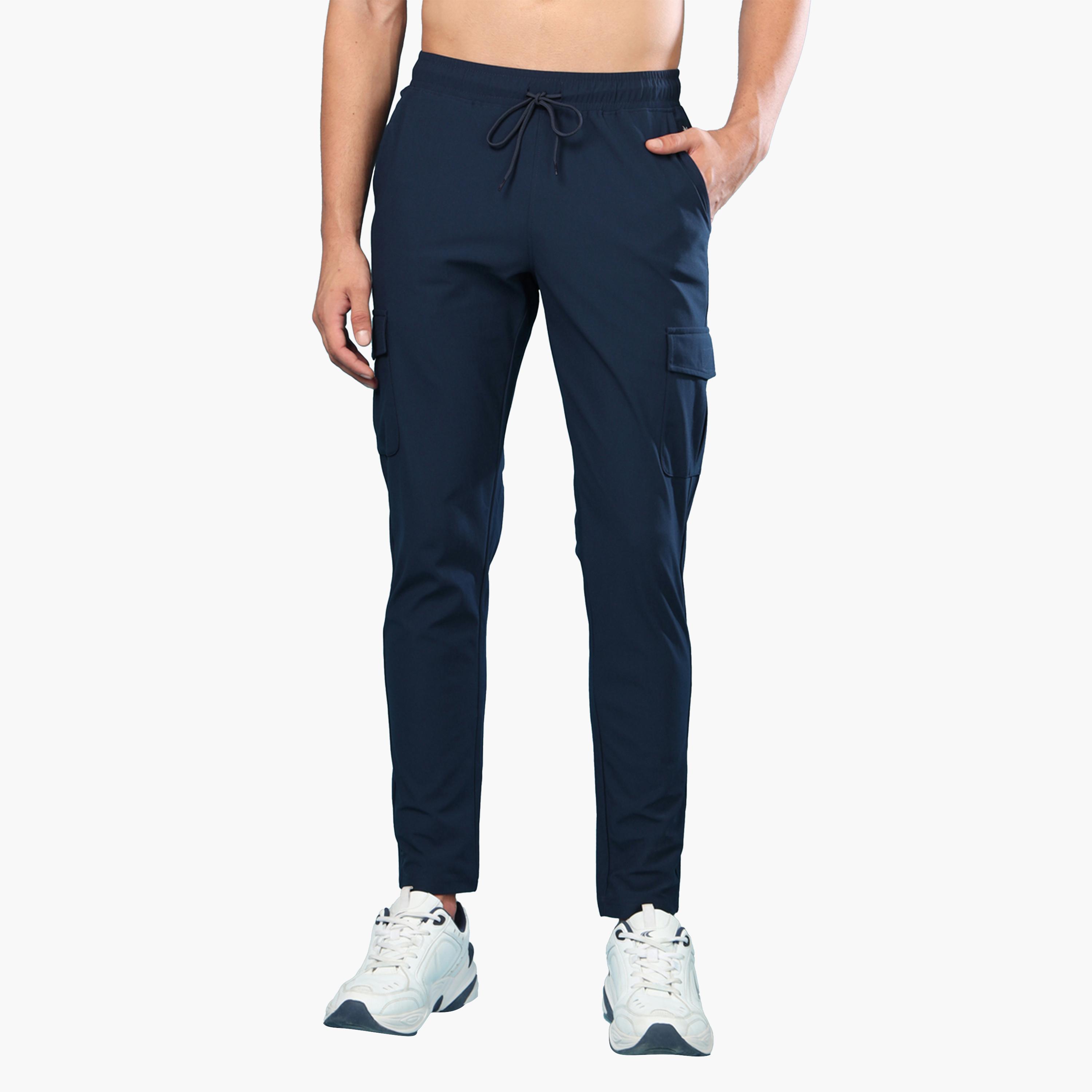 Technosport X Styli Solid 4-Way Stretch Cargo Track Pants-men-clothing-sportswearandactivewear-bottoms-joggers-image-1