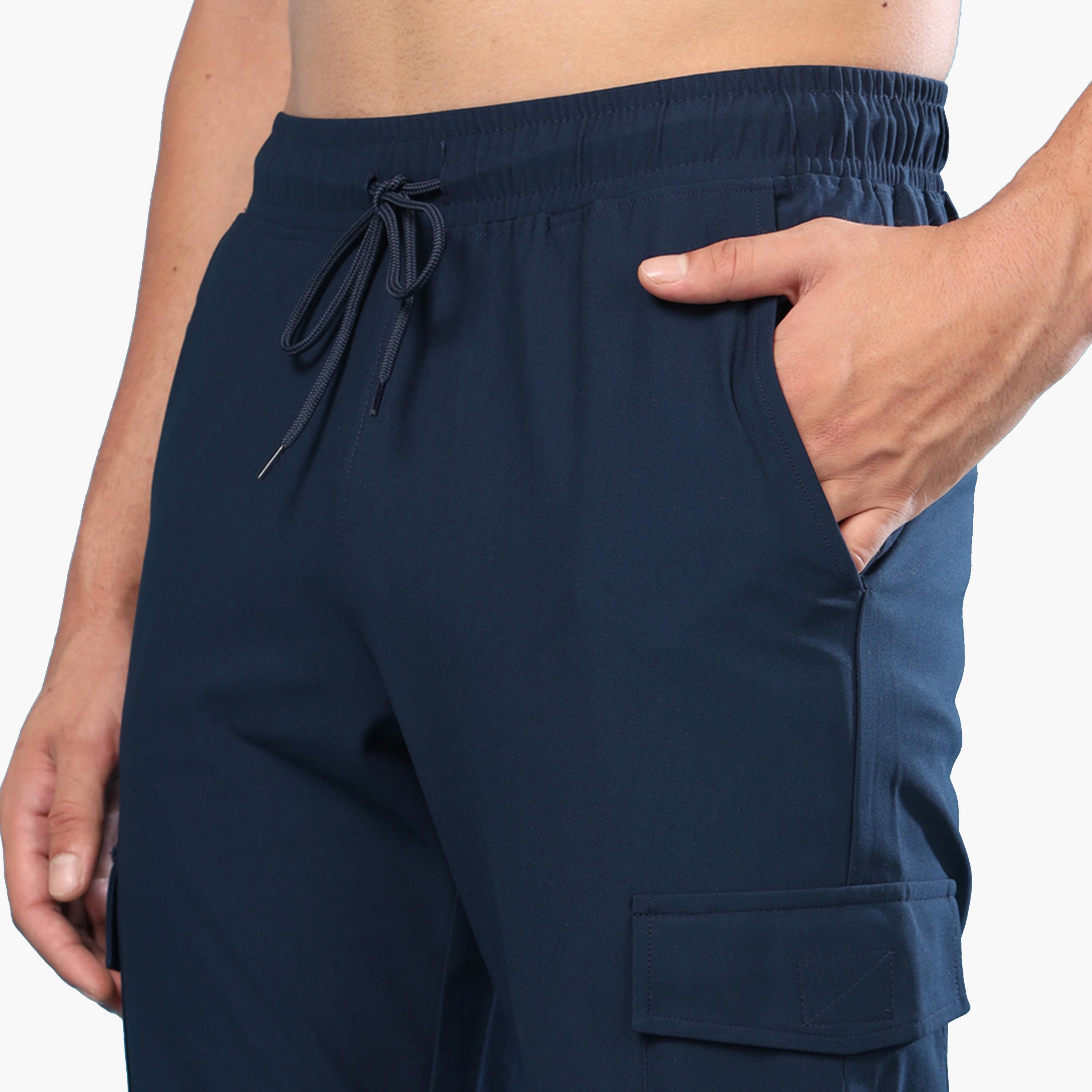 Technosport X Styli Solid 4-Way Stretch Cargo Track Pants-men-clothing-sportswearandactivewear-bottoms-joggers-image-2