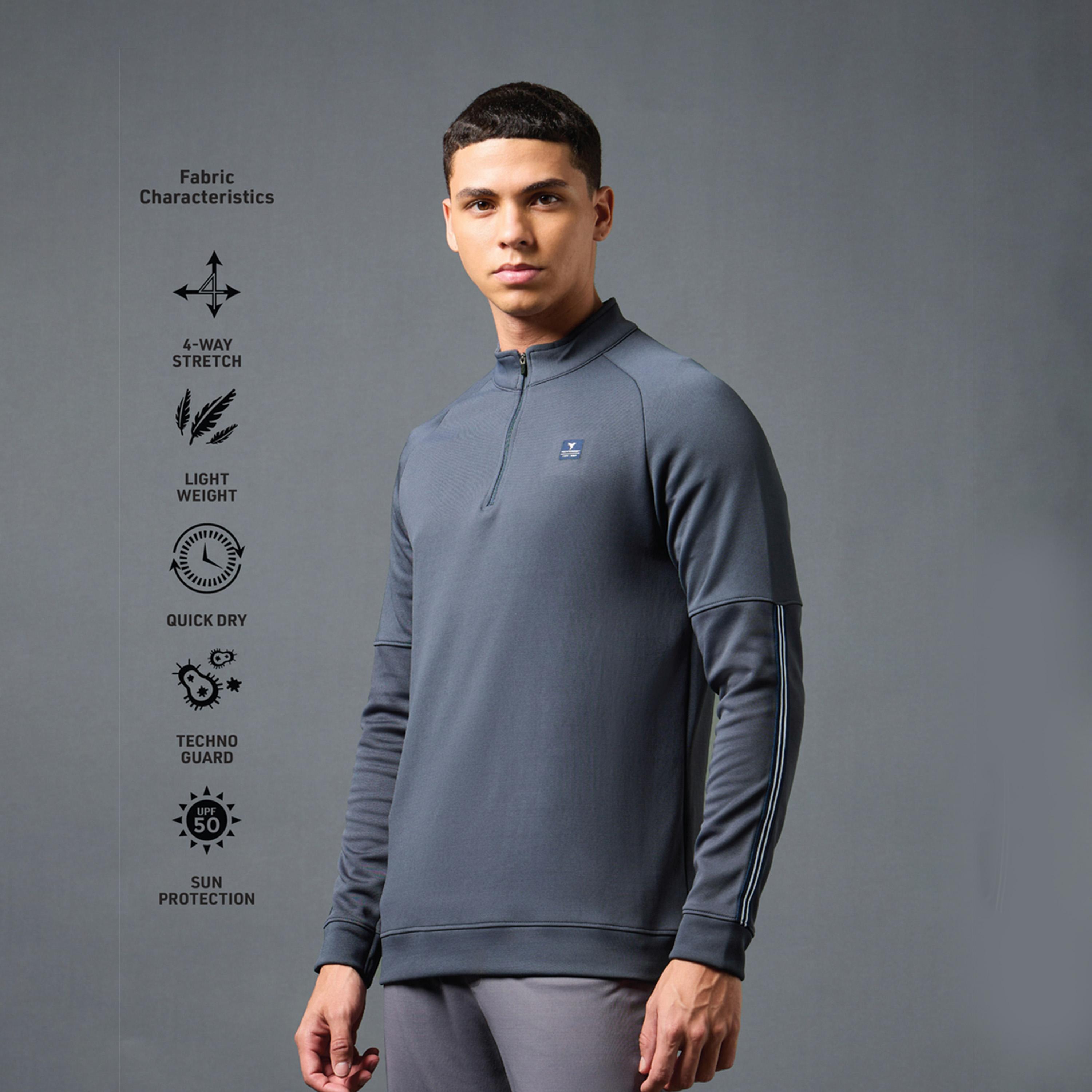 تكنو سبورت × ستايلي - تي شيرت سادة مع تمدد بأربعة اتجاهات-men-winterwear-hoodiesandsweatshirts-image-3