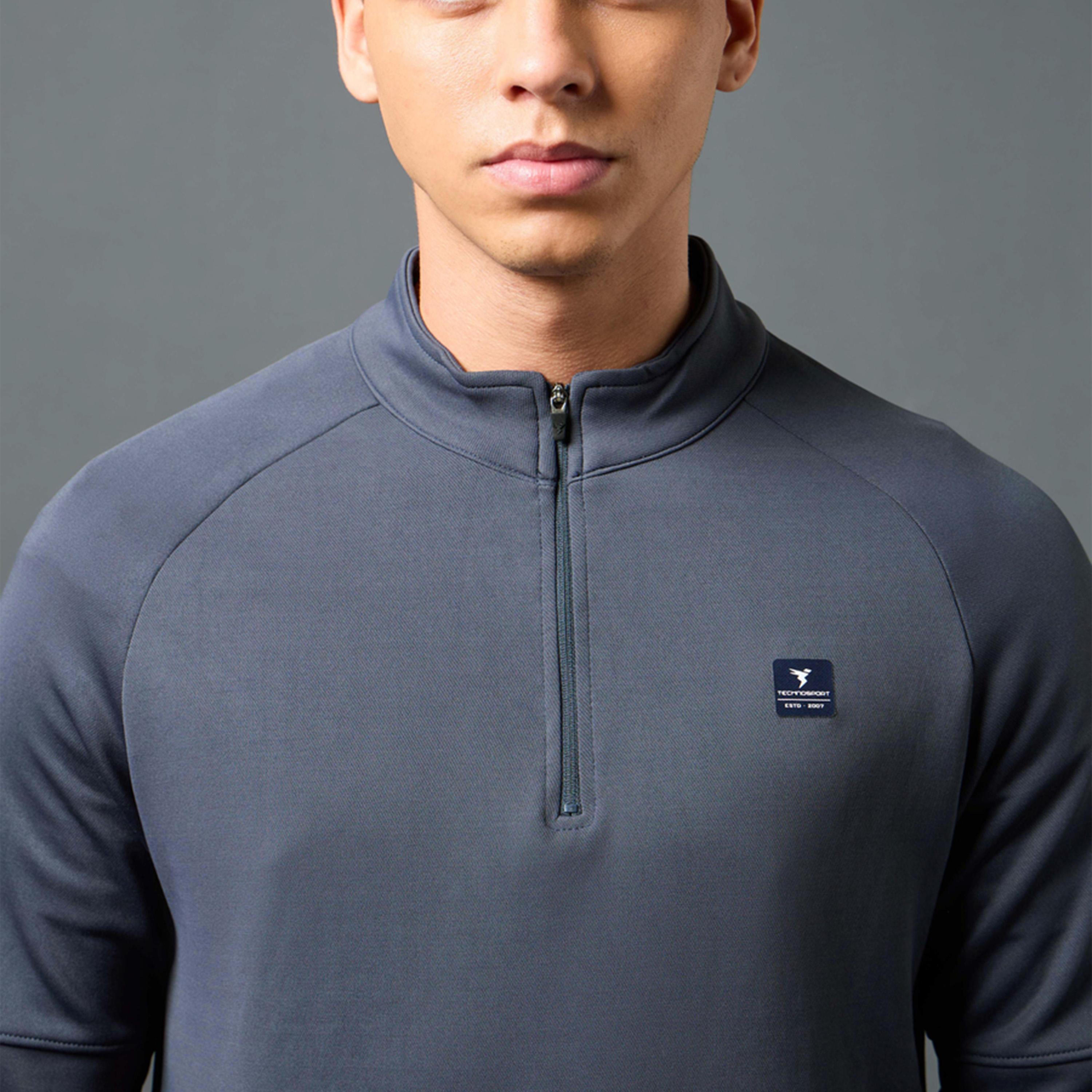 Technosport X Styli Solid 4-Way Stretch T Neck Fs-men-winterwear-hoodiesandsweatshirts-image-6