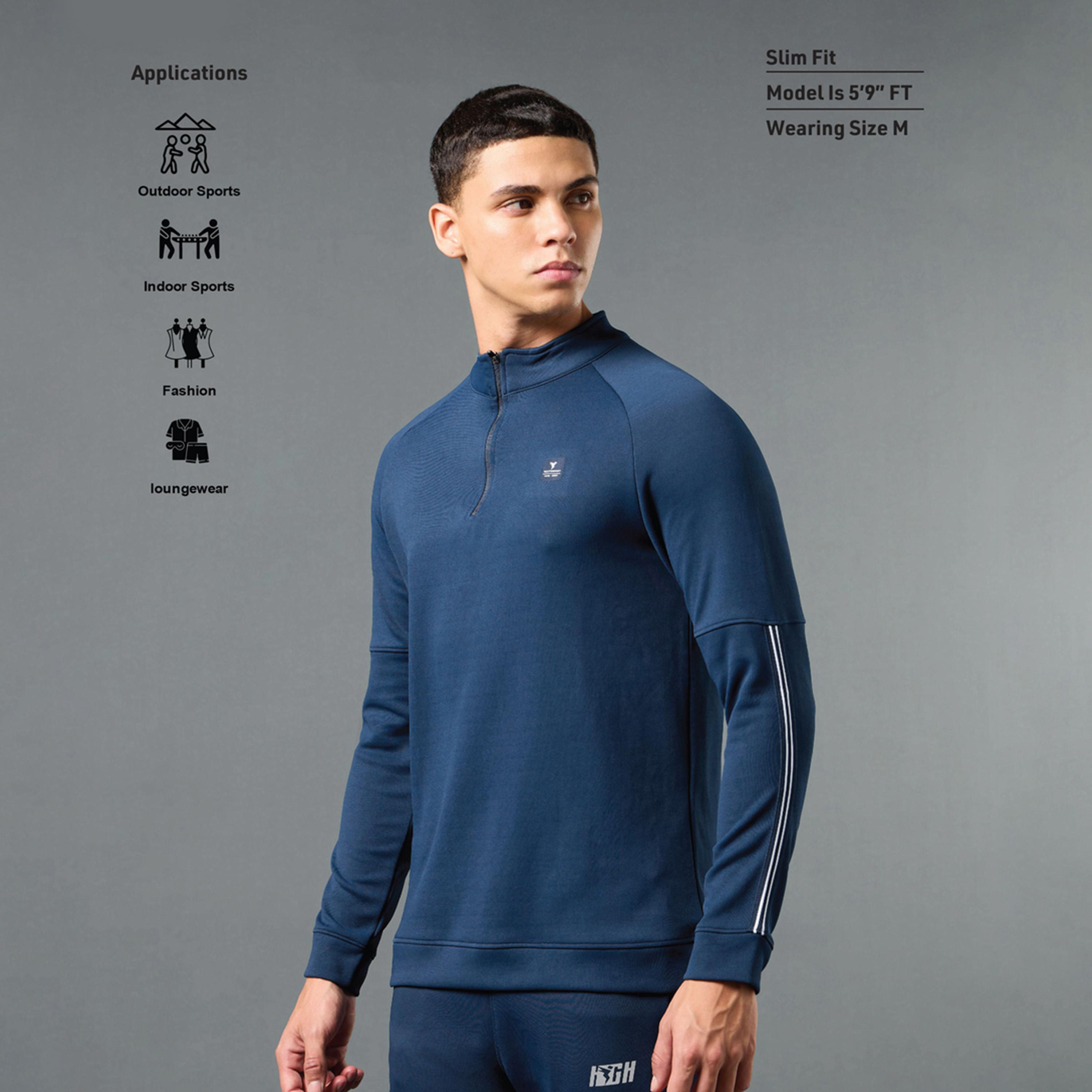 تكنو سبورت × ستايلي - تي شيرت سادة مع تمدد بأربعة اتجاهات-men-winterwear-hoodiesandsweatshirts-image-2