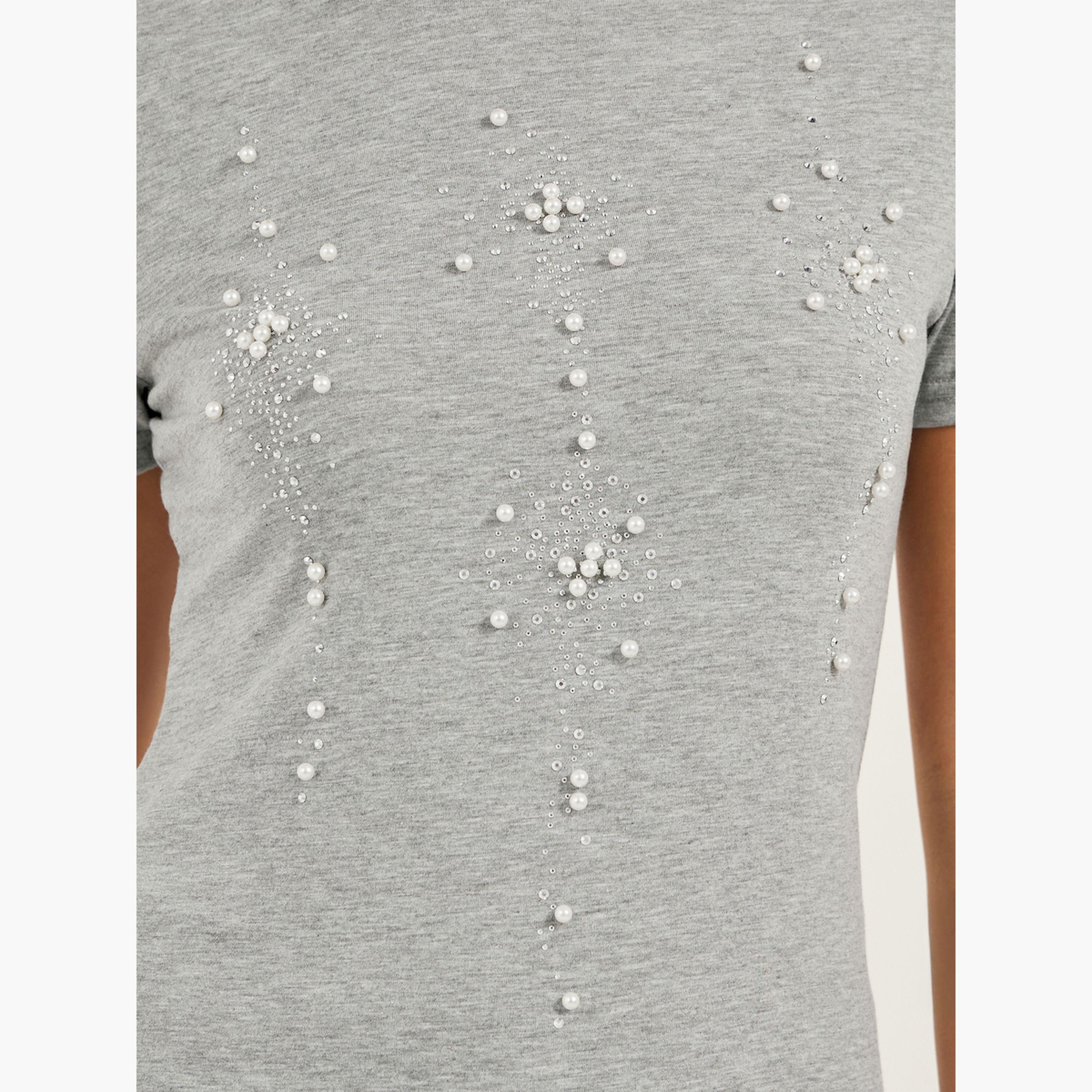 Styli Embellished Round Neck Regular Fit T-Shirt-women-clothing-tshirts-image-4