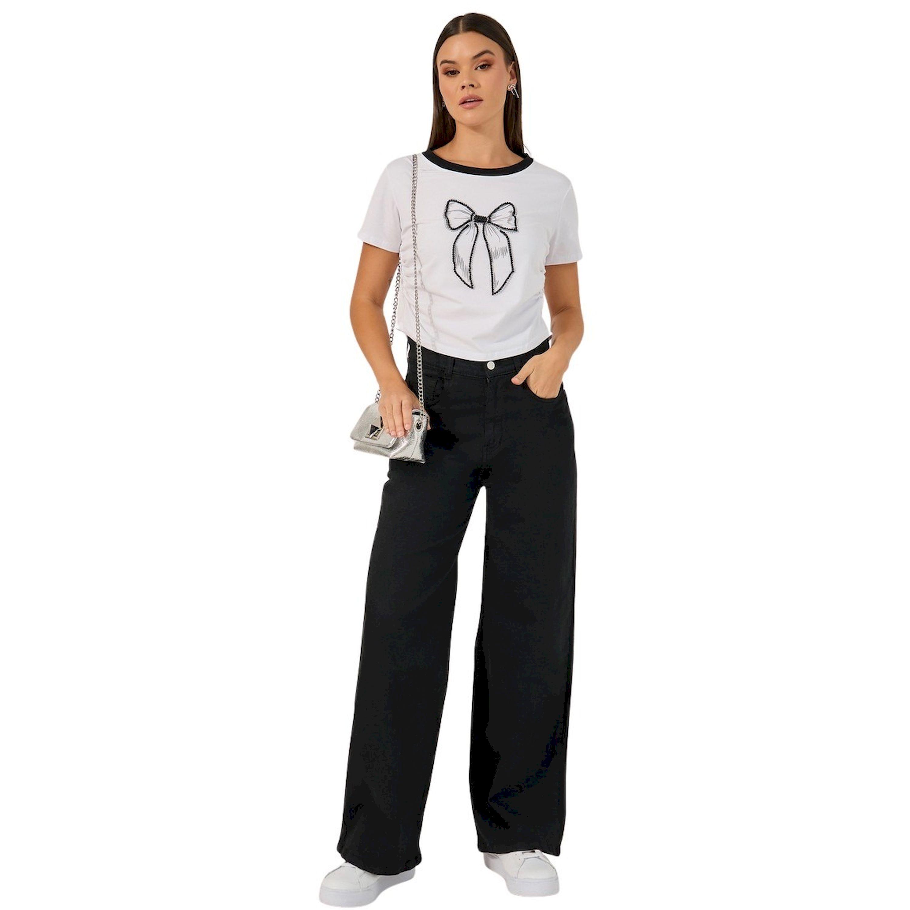 Styli Round Neck Embellished Bow Detail T-Shirt-women-clothing-tshirts-image-2