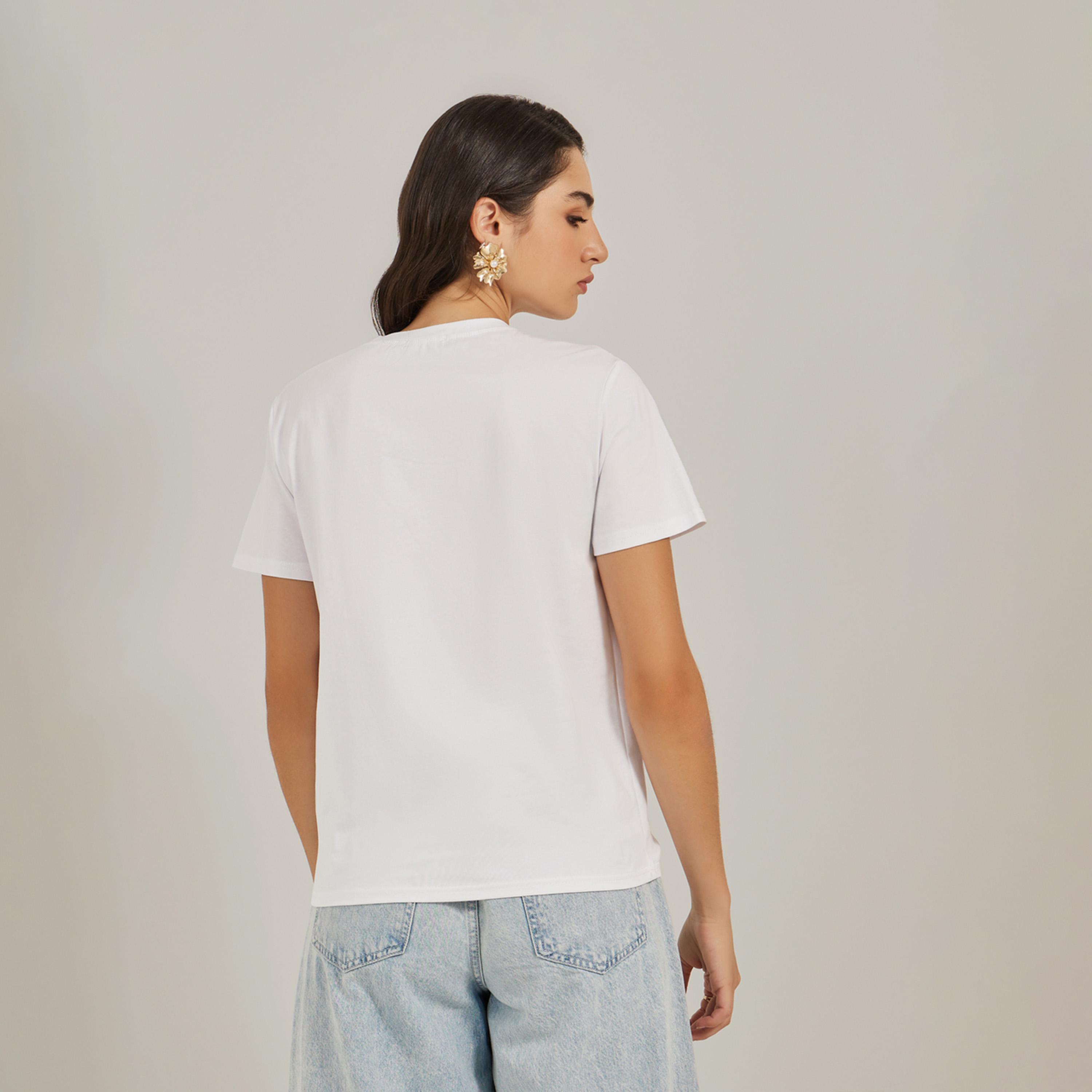 Styli Faux Pearl Embellished Round Neck T-Shirt-women-clothing-tshirts-image-4