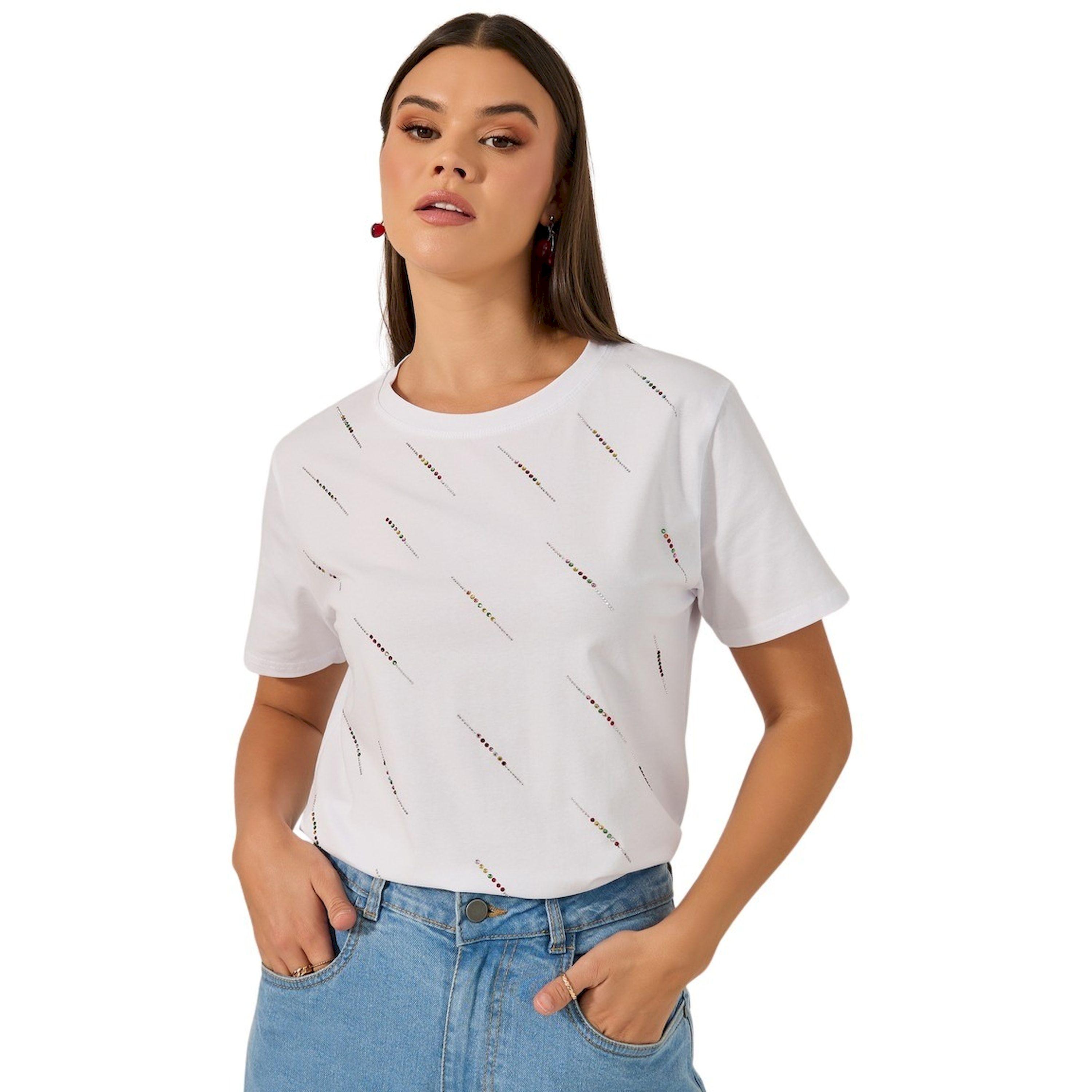 Styli Round Neck Embellished Short Sleeve Regular T-Shirt-women-clothing-tshirts-image-1
