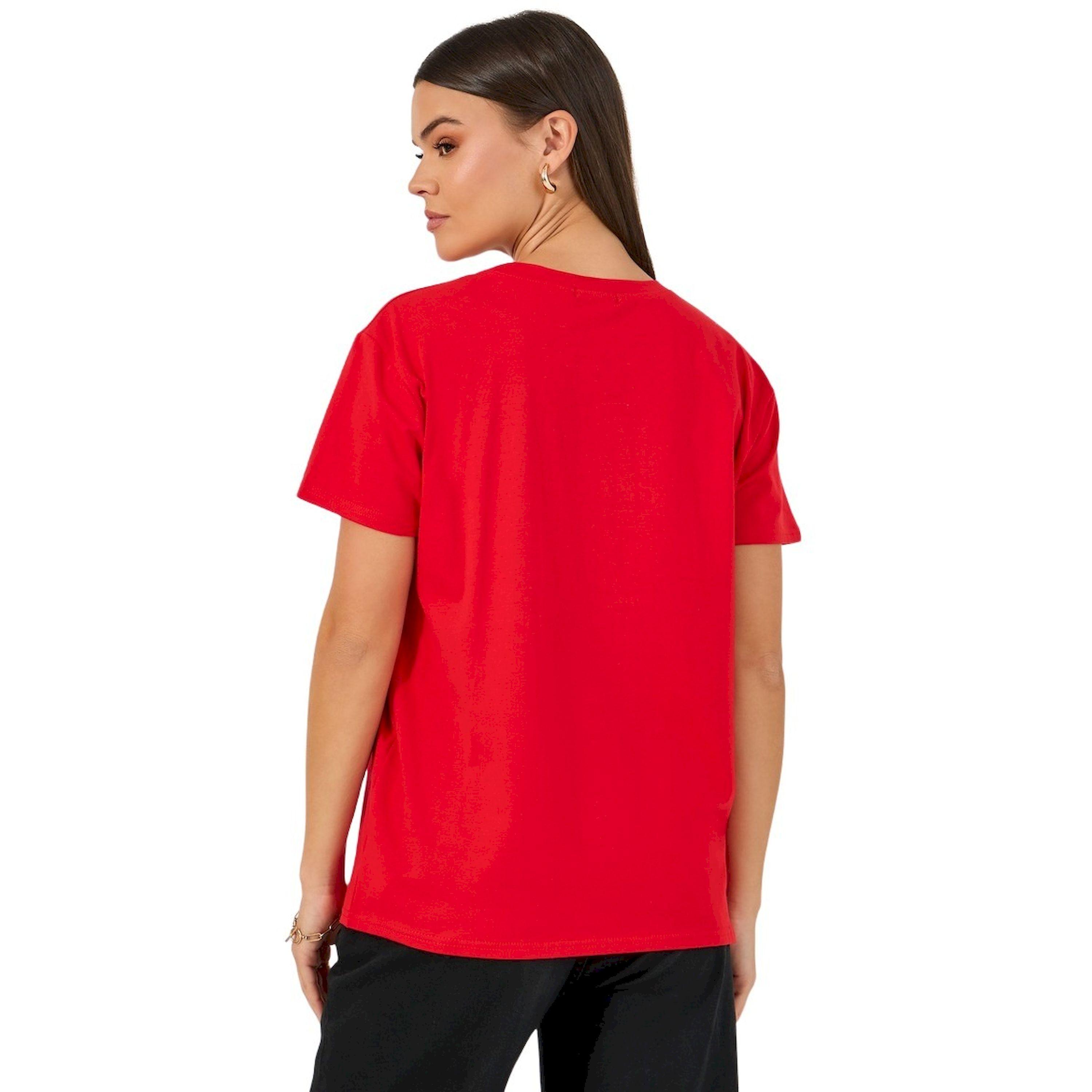ستايلي -  تي شيرت بأكمام قصيرة ورقبة دائرية وتفاصيل تطريز على شكل قلب-women-clothing-tshirts-image-5