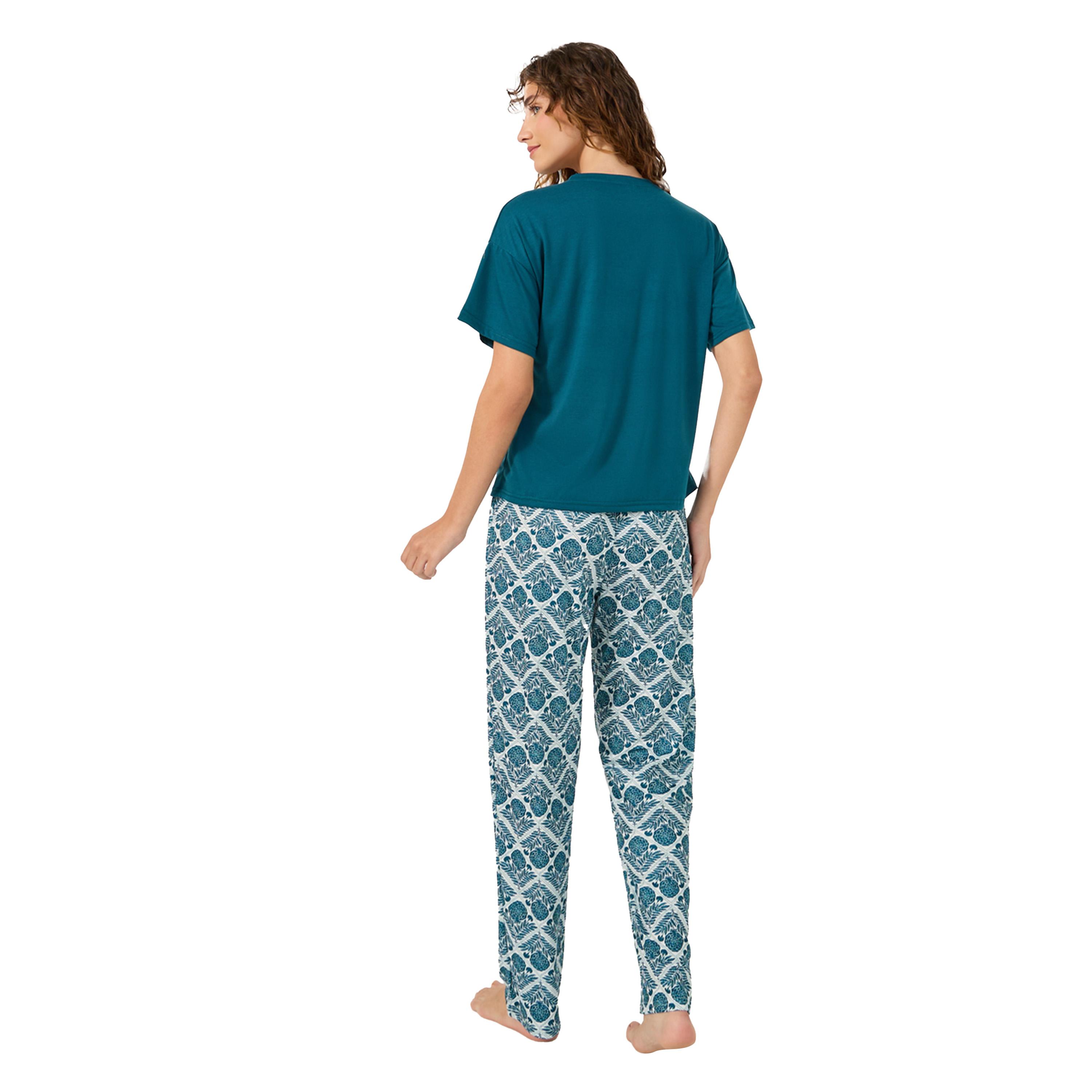 Styli Dropped Shoulder Print Pocket T-Shirt and Pyjama Pants Set-women-clothing-nightwear-pyjamas-longsets-image-5