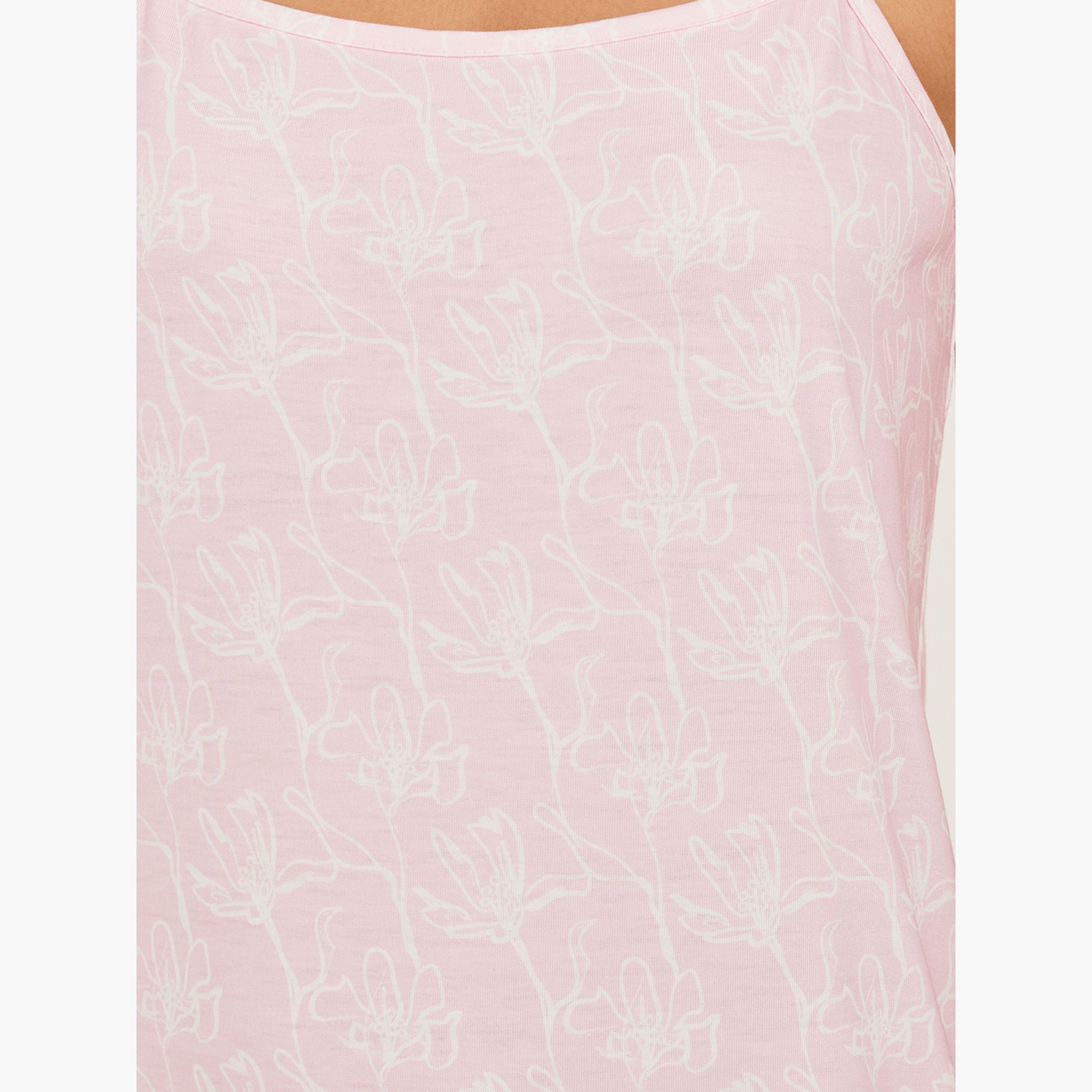 Styli Printed Strappy Ruffled Hem Slip Dress-women-clothing-nightwear-nighties-image-3
