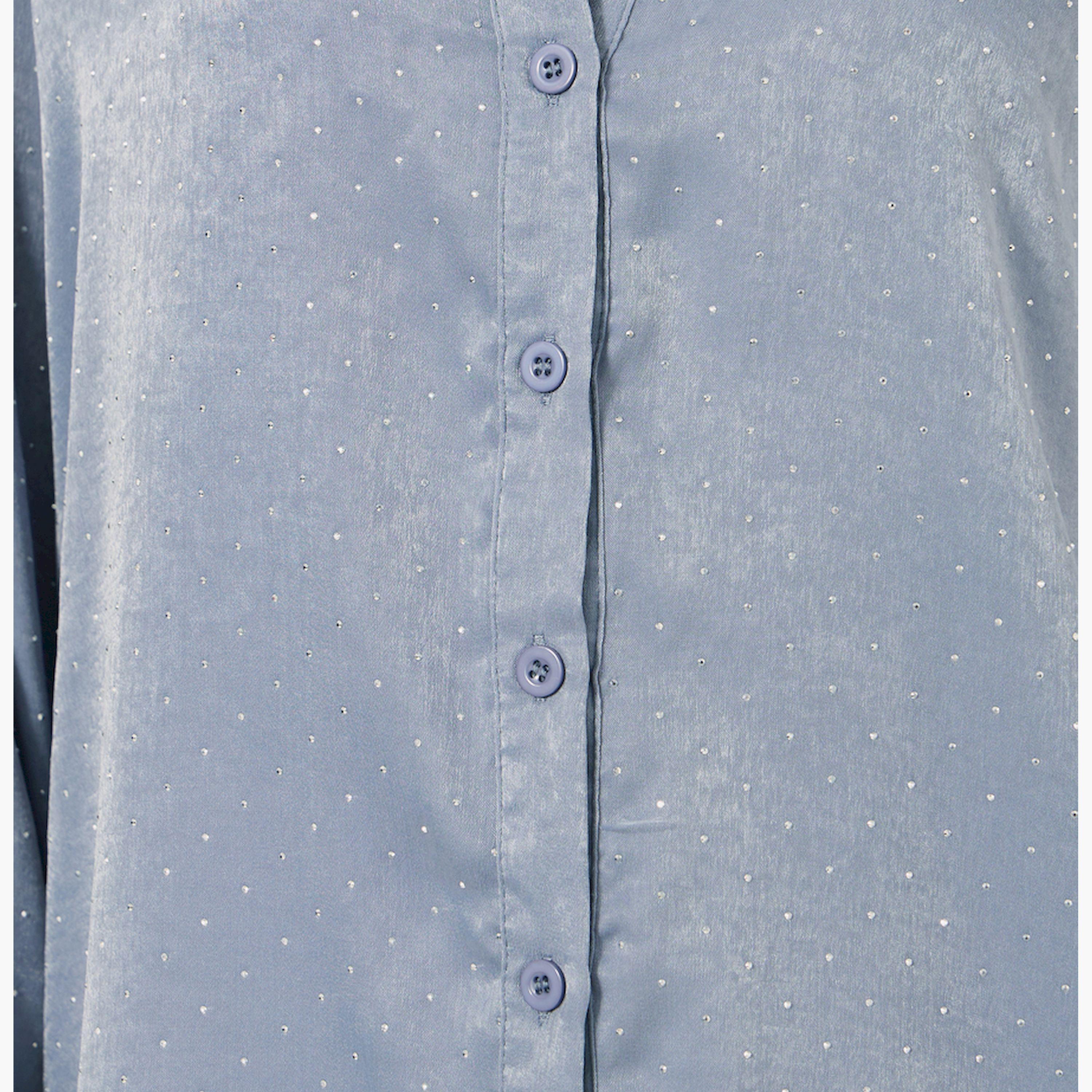 Styli Embellished Collared Long Sleeves Oversized Shirt-women-clothing-shirtsandblouses-shirts-image-4