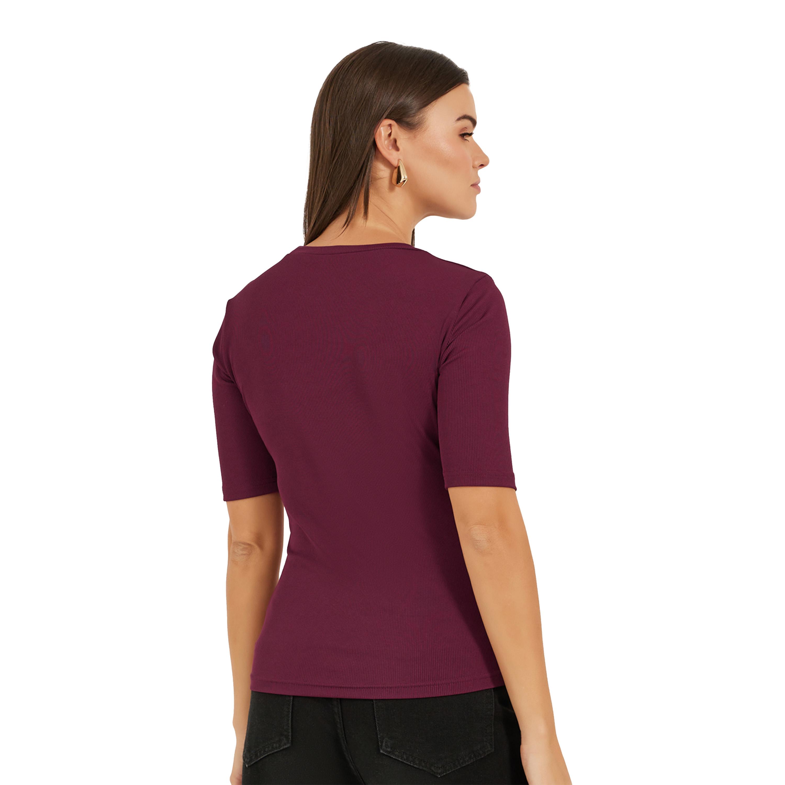 Styli Ribbed Round Neck Fitted Knit Top-women-clothing-shirtsandblouses-blouses-image-5
