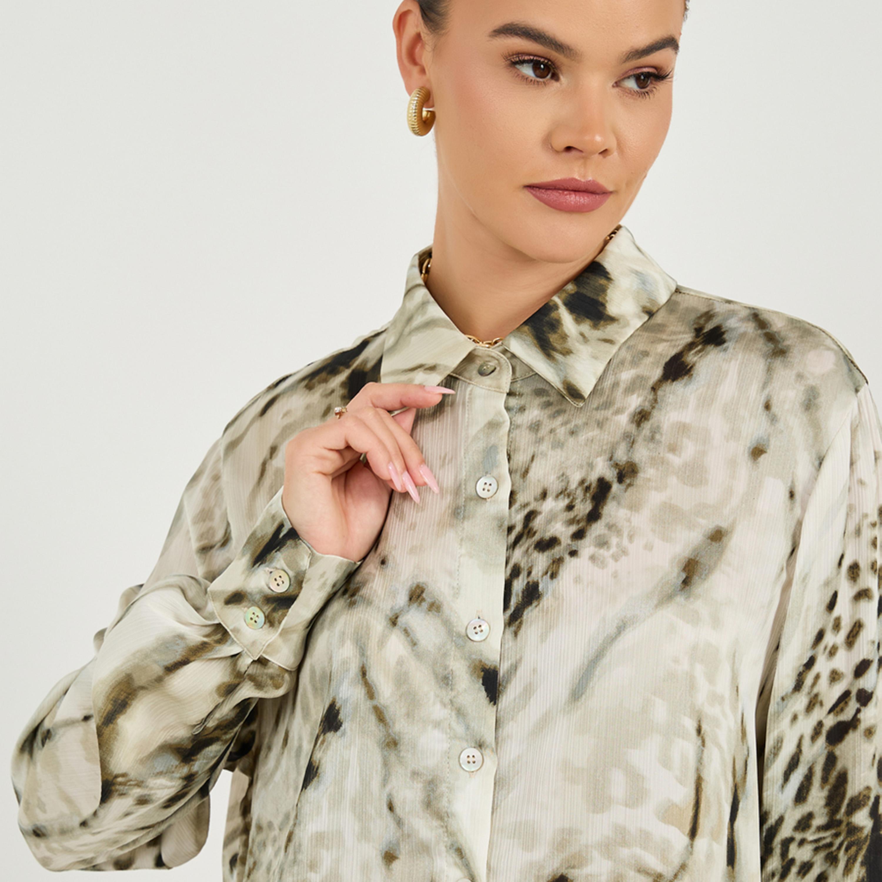 Styli Animal Print Collared Oversized Shirt-women-clothing-shirtsandblouses-shirts-image-4