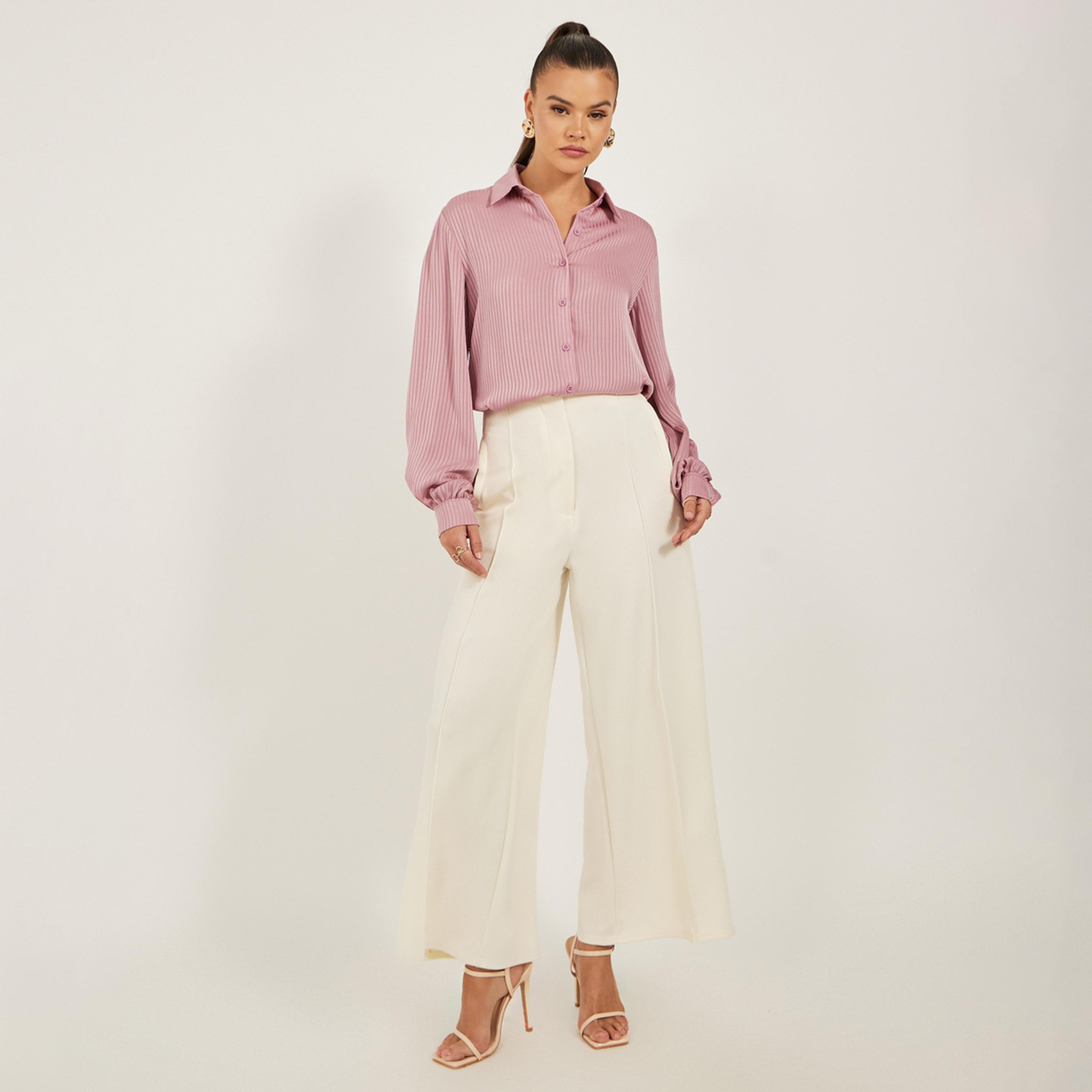 Styli Striped Balloon Sleeve Regular Fit Shirt-women-clothing-shirtsandblouses-shirts-image-2