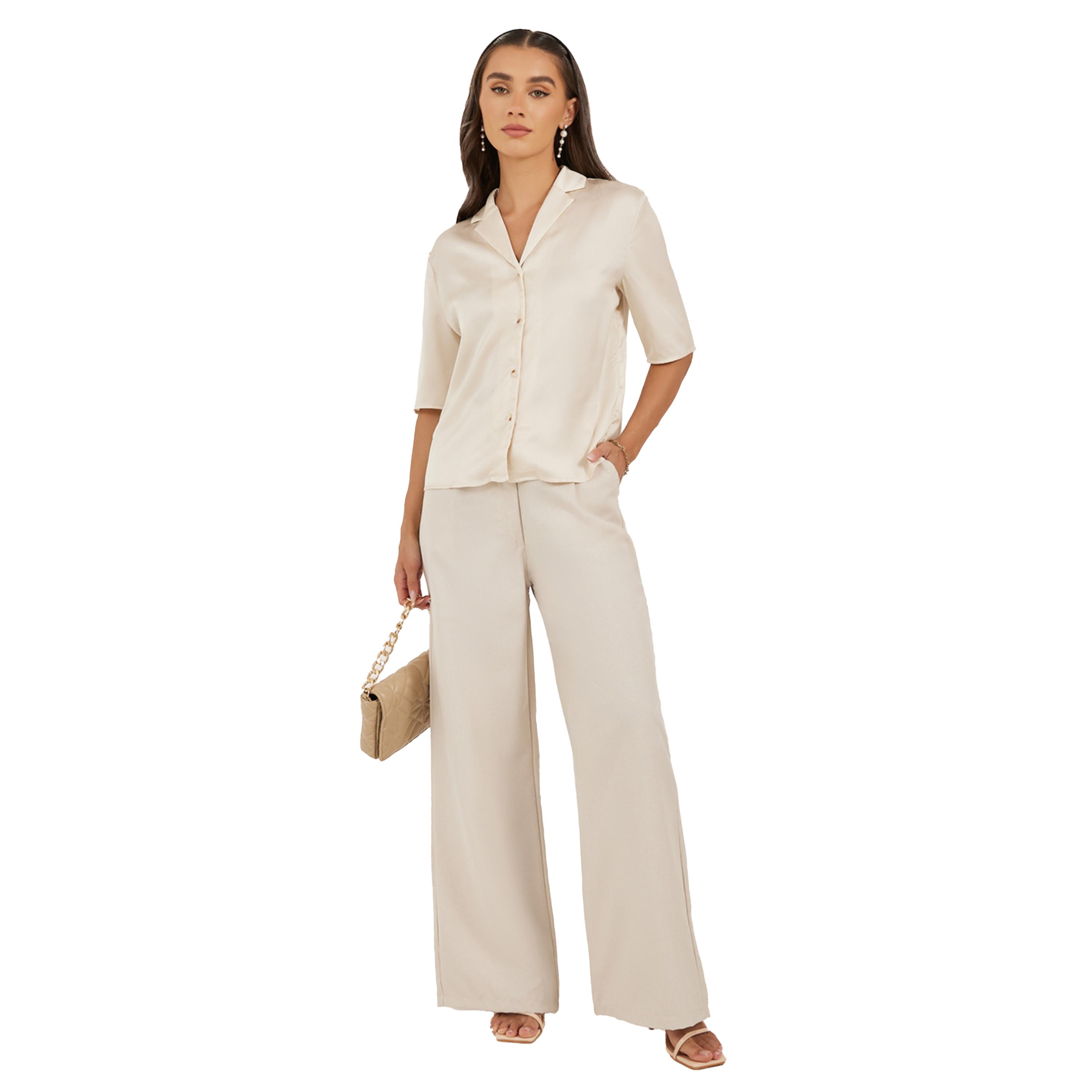 Styli Solid Notch Lapel Boxy Shirt-women-clothing-shirtsandblouses-shirts-image-2