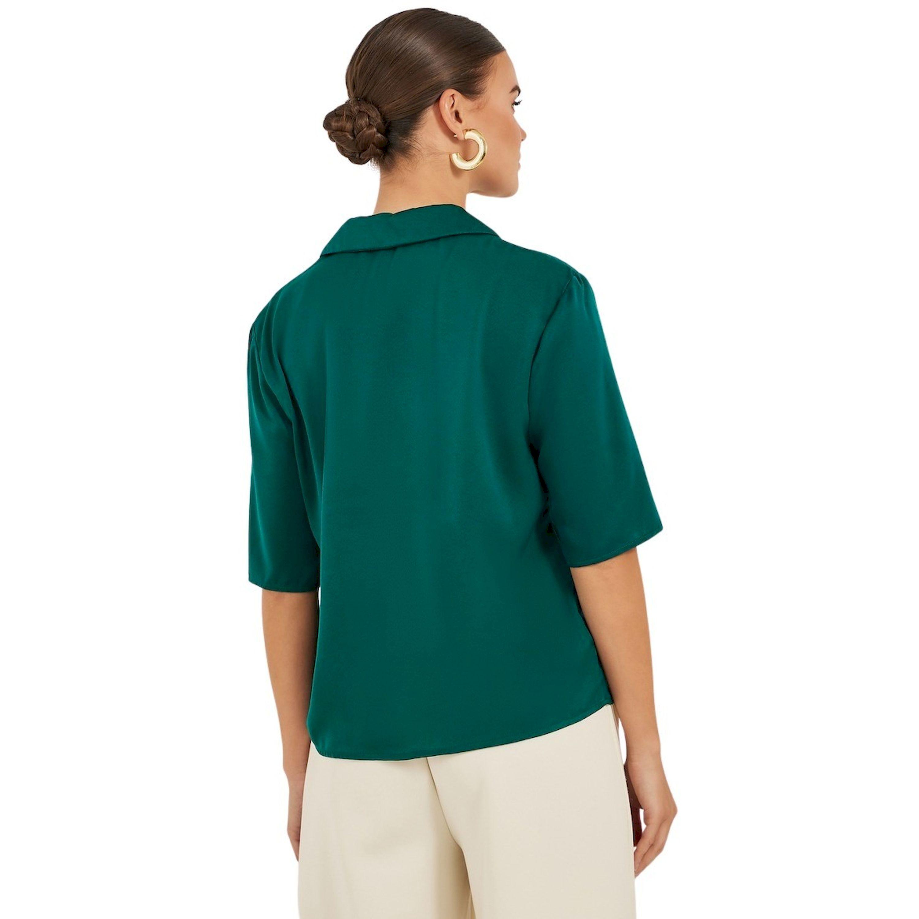 ستايلي -  قميص سادة تصميم مربع مع ياقة مدببة-women-clothing-shirtsandblouses-shirts-image-1