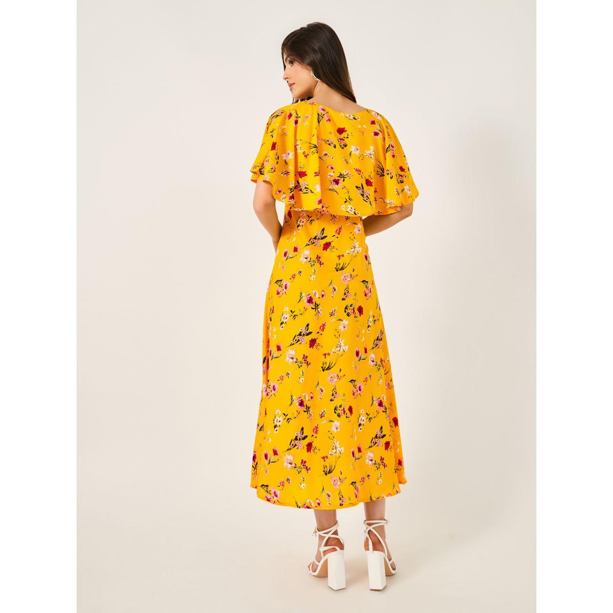 All-Over Print Cape Sleeve A-Line Maxi Dress-women-clothing-dresses-image-6